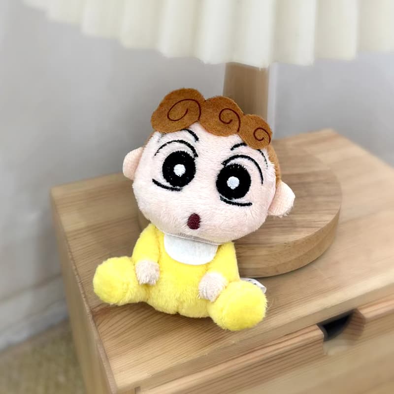 Crayon Shinchan Синносукэ Нохара Брелок Сумка Декоративный элемент Милый стиль Маленький Белый Маленький Новый - изображение 2