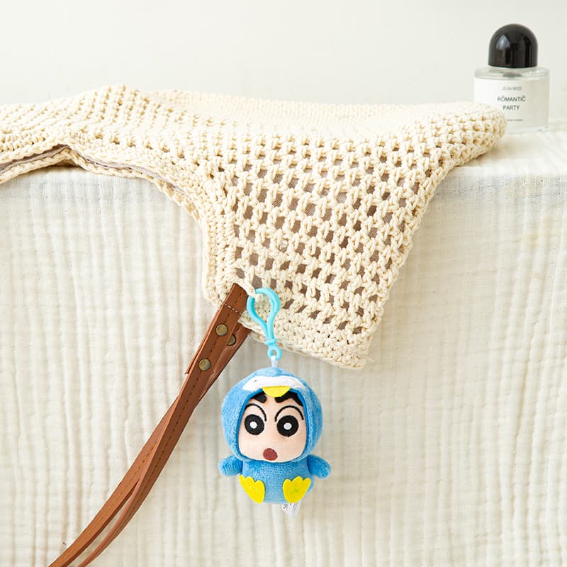 Crayon Shinchan Тигр Слон Трансформация Брелок Мультяшный Уют и Спокойствие Плюшевые Брелки Высота 10 см - изображение 2