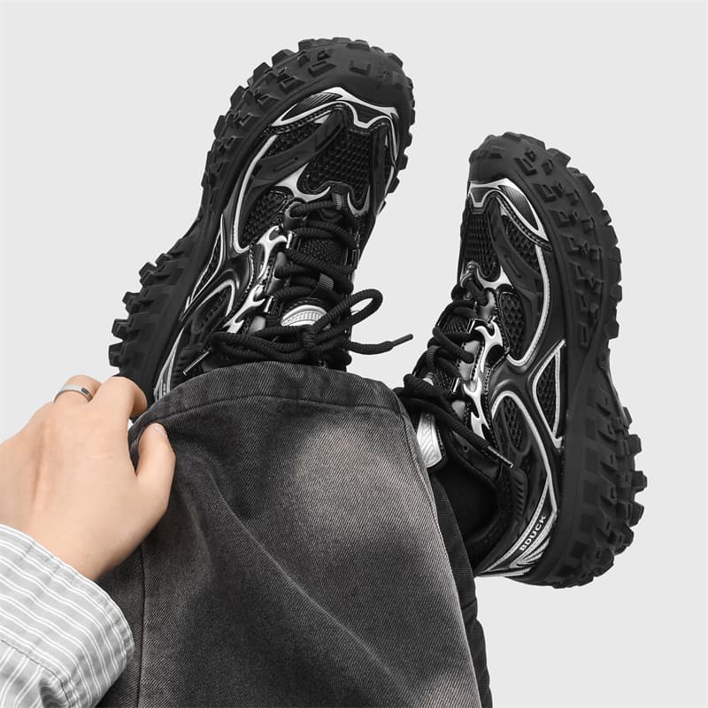 Кроссовки B.Duck Venom Collection Признание в любви Season Винтаж Durian Tire Подошва Парижский Мода Heavy Metal Броня Стиль - изображение 5
