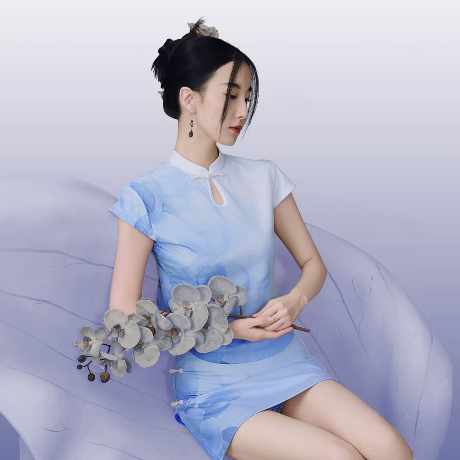Kawasaki x Chinese Style Короткий рукав Элегантный черный Туристическая Одежда Женский - изображение 3