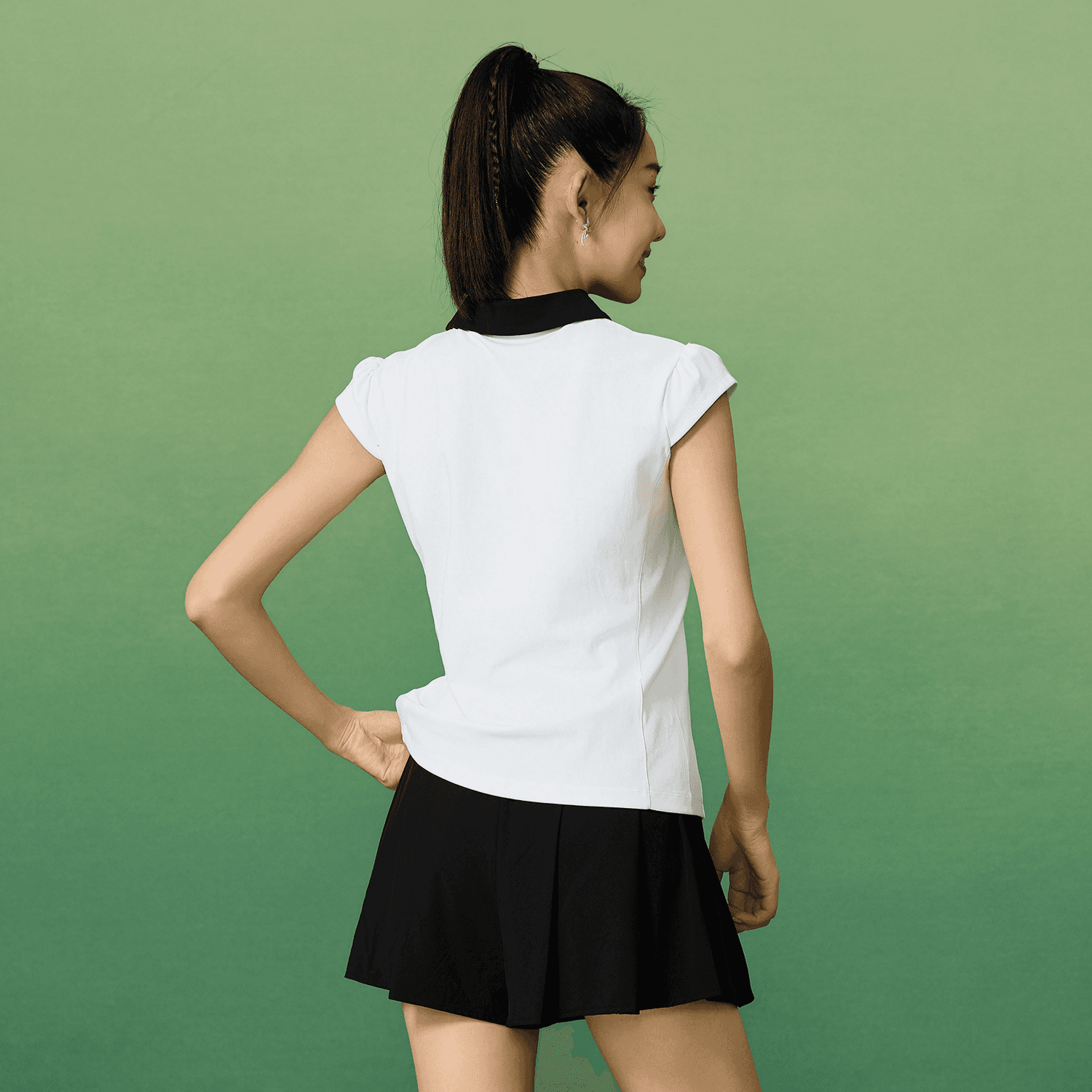 Кавасаки Match Clothing Collection Падел-бадминтон Джерси Брюки Женские 1 упаковка Черный Белый - изображение 2