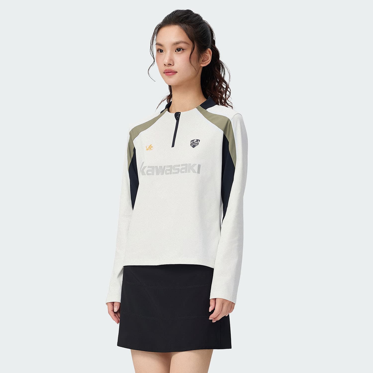 Кавасаки Small Round Pendant Collection Бадминтон Джерси Women's White Фиолетовый - изображение 3