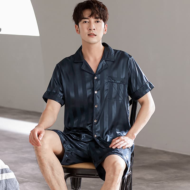 Пижама MIIOW Dark Blue Men's Pajama Sets MIIOW Темно-синий Мужской Пижамные Комплекты - изображение 3