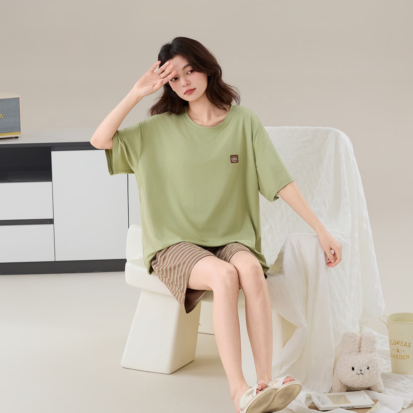 Пижама MIIOW Matcha Green Женские Пижамные Комплекты - изображение 5
