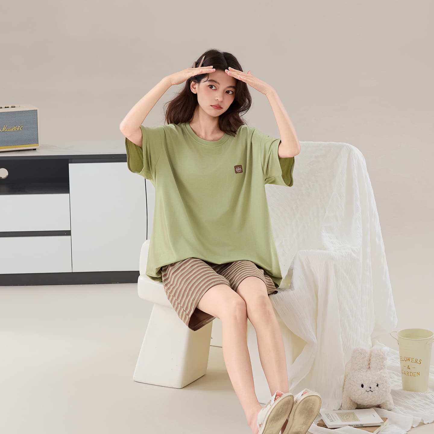 Пижама MIIOW Matcha Green Женские Пижамные Комплекты - изображение 4