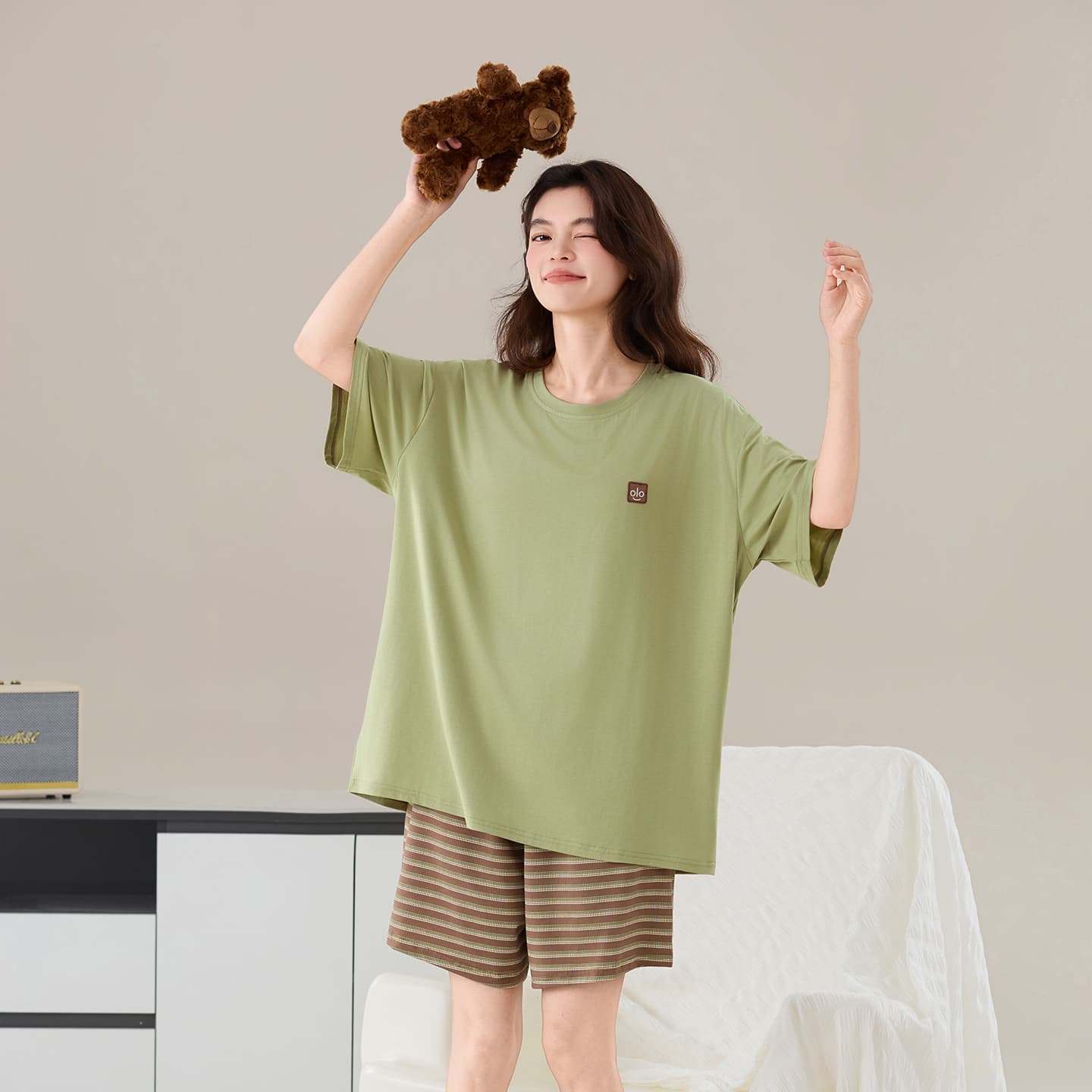 Пижама MIIOW Matcha Green Женские Пижамные Комплекты - изображение 2