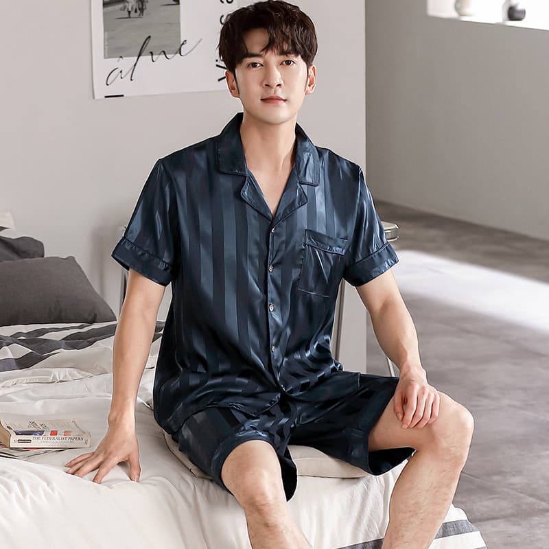 Пижама MIIOW Dark Blue Men's Pajama Sets MIIOW Темно-синий Мужской Пижамные Комплекты - изображение 2