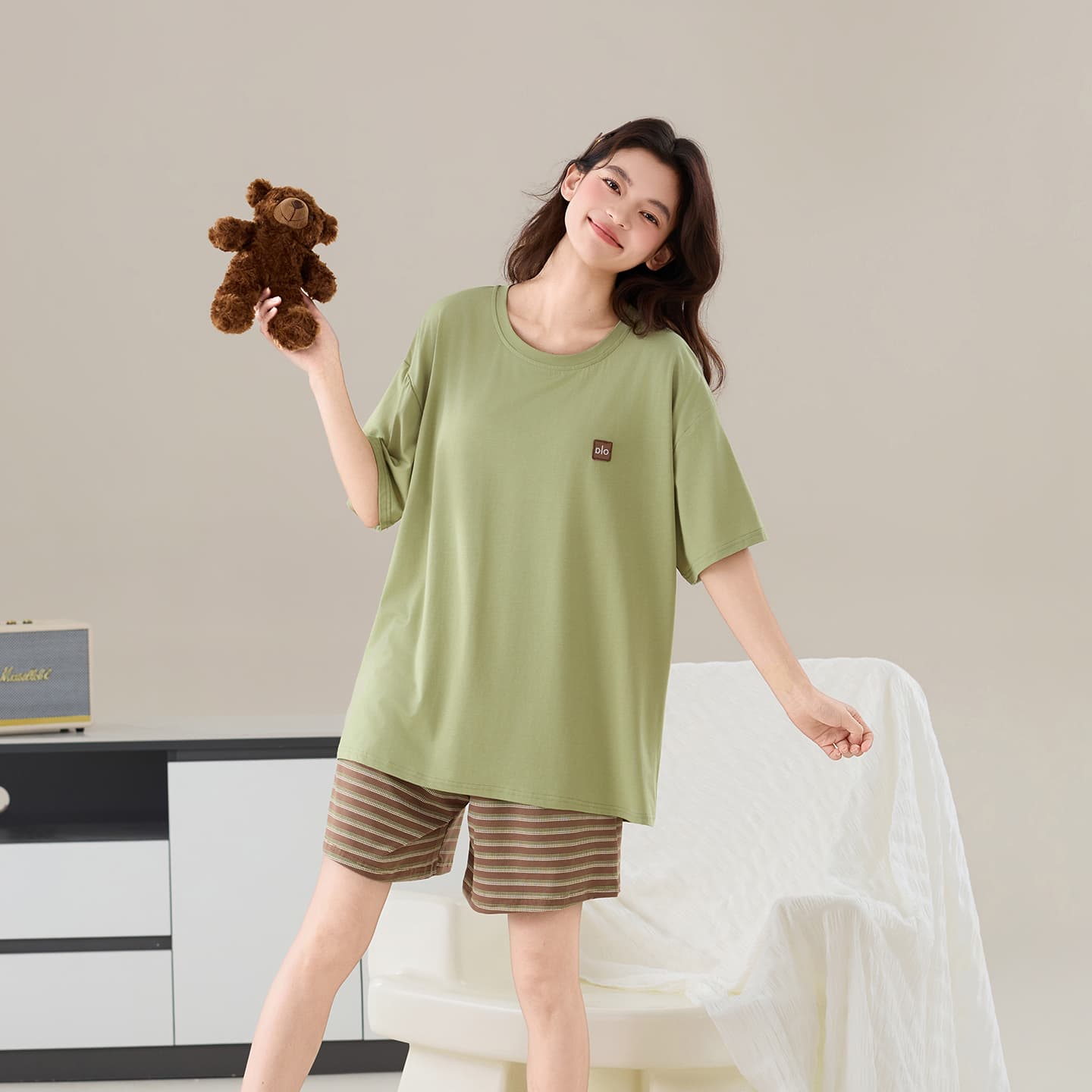 Пижама MIIOW Matcha Green Женские Пижамные Комплекты - изображение 3