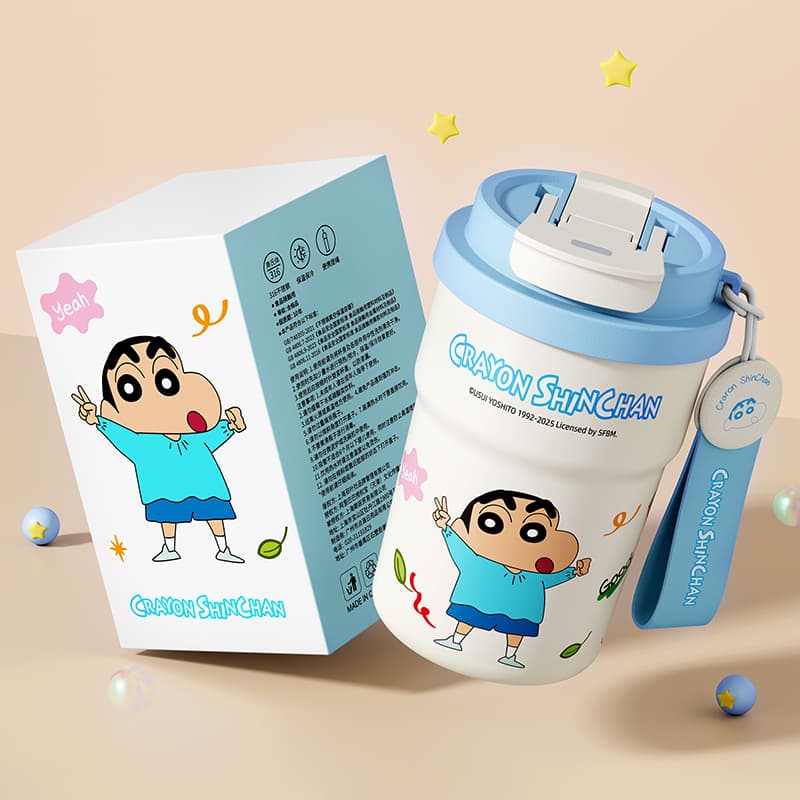 Crayon Shinchan Большая кофейная чашка с большим объемом термостойкая сохраняет тепло привлекательный внешний вид белый - изображение 1
