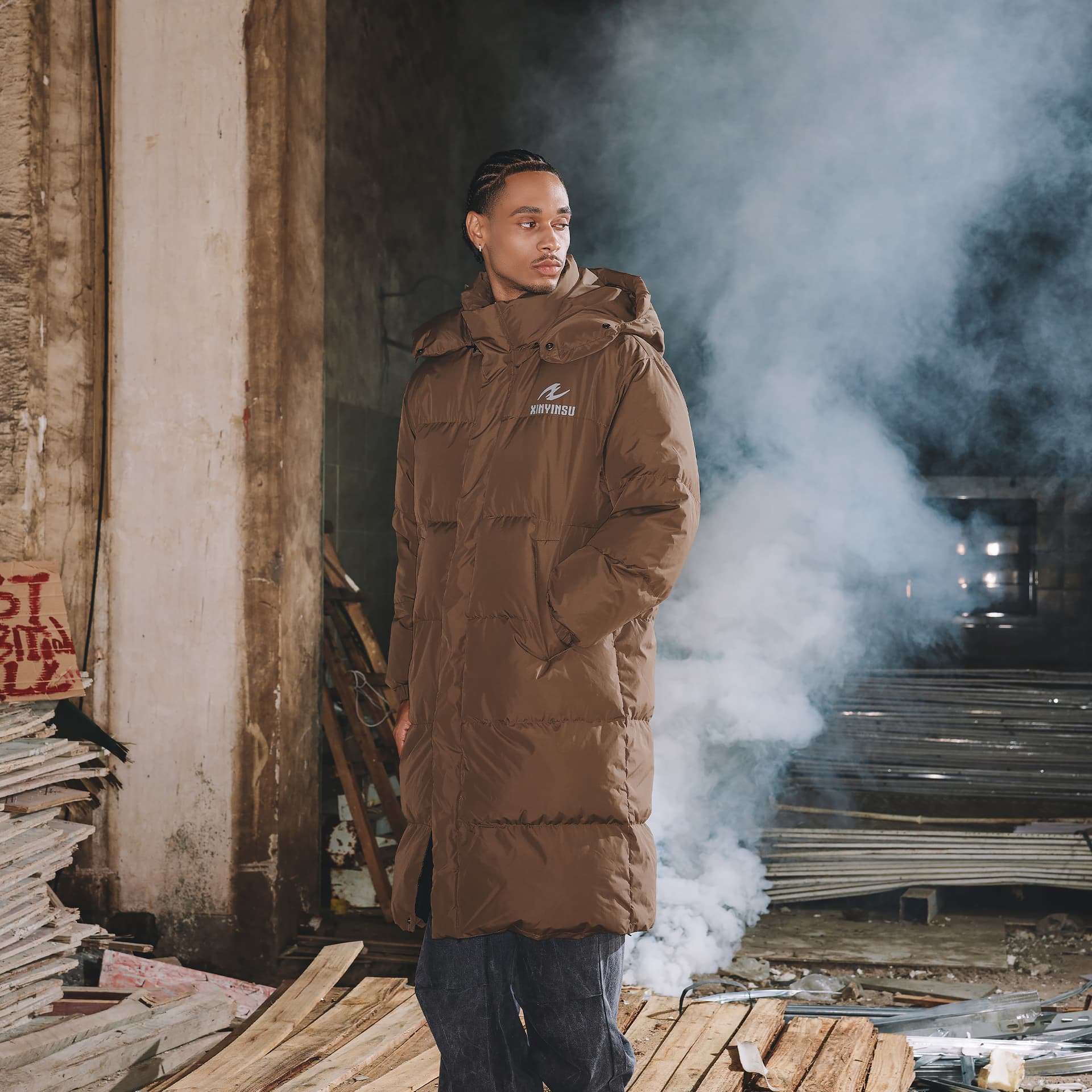 Зимняя куртка XINYINSU FW24 MIST EH Коллекция Пуховик Унисекс - изображение 5