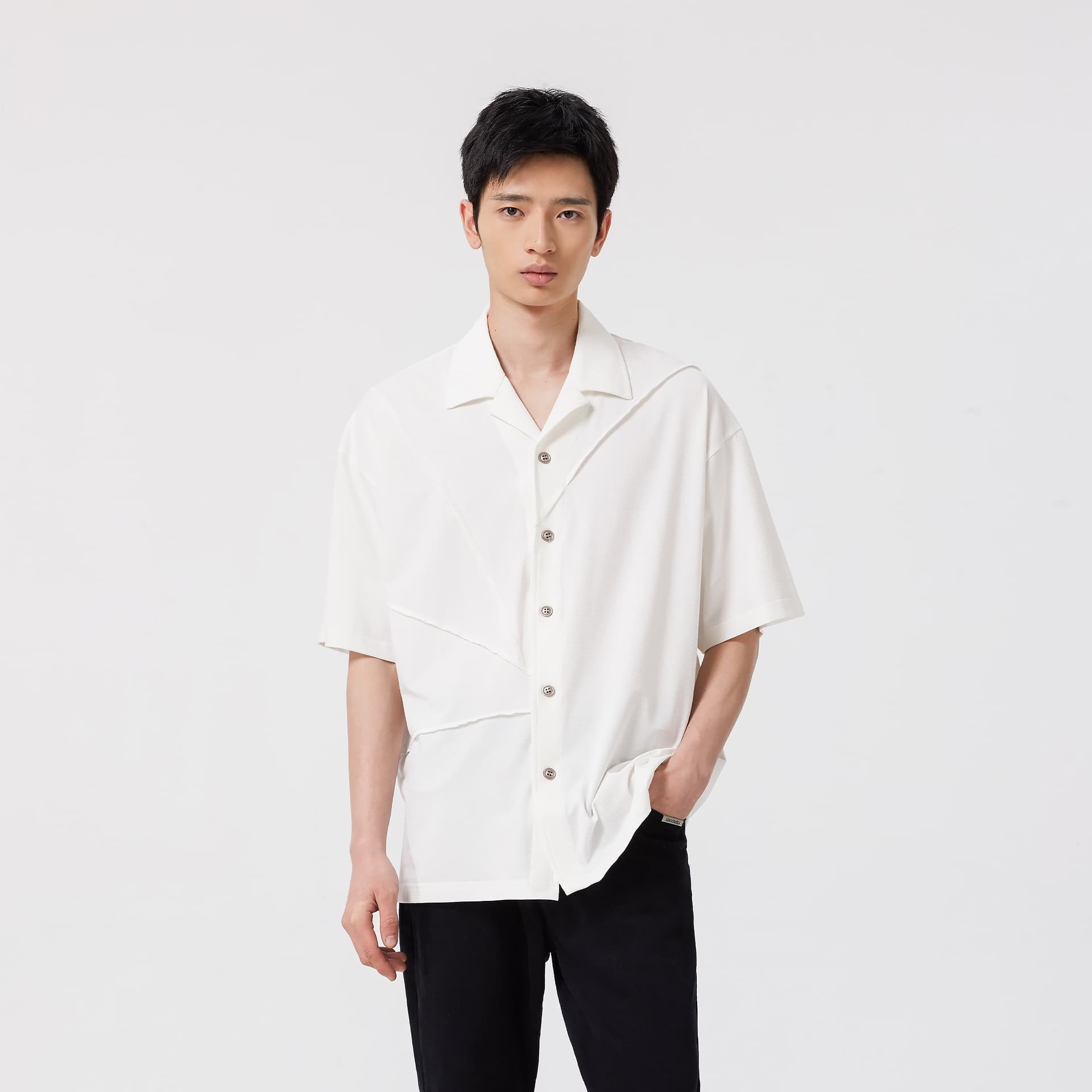 Рубашка XINYINSU 25SS Рубашка Унисекс Белая - изображение 5