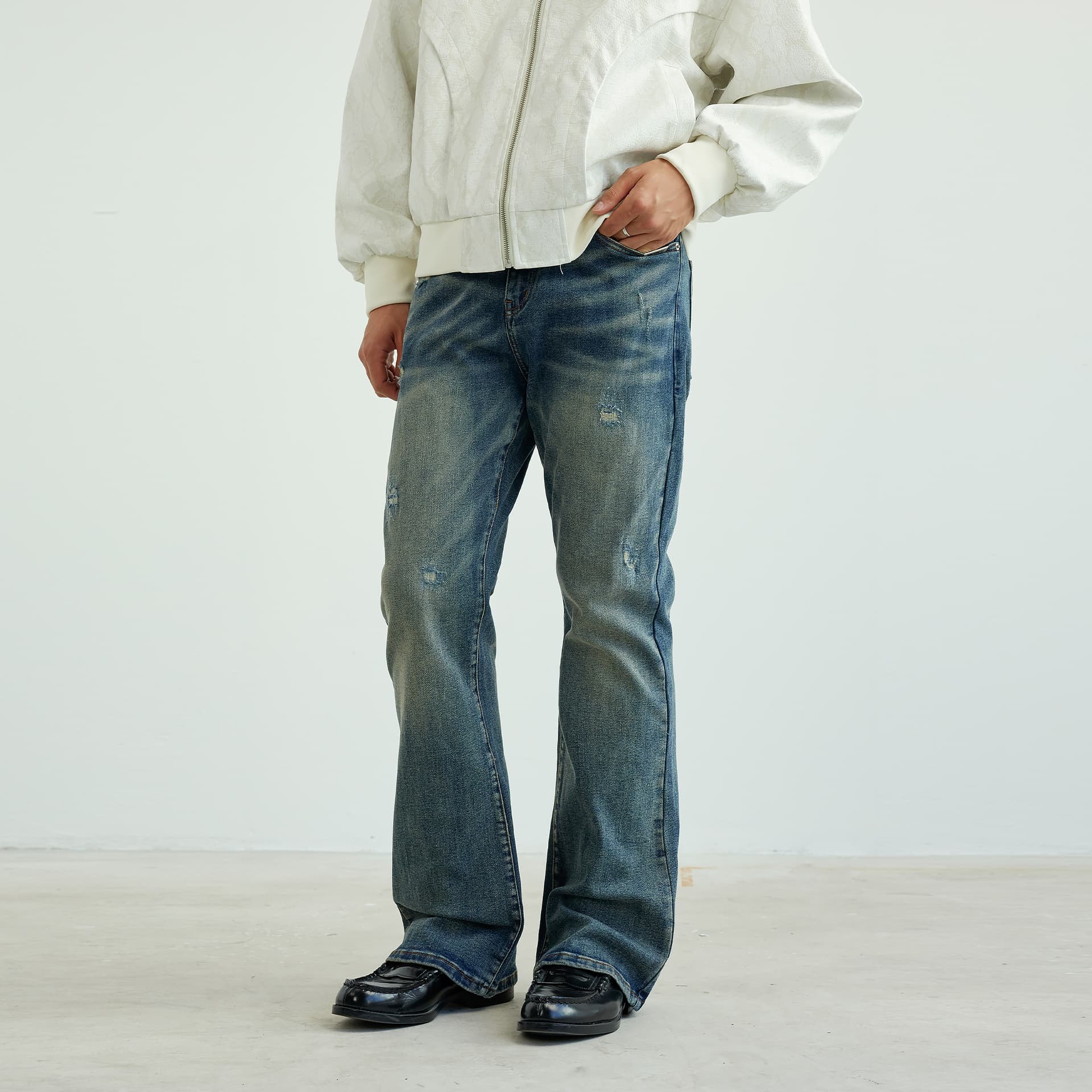 Штаны XINYINSU Blue Unisex Jeans XINYINSU Синий Унисекс Джинсы - изображение 6