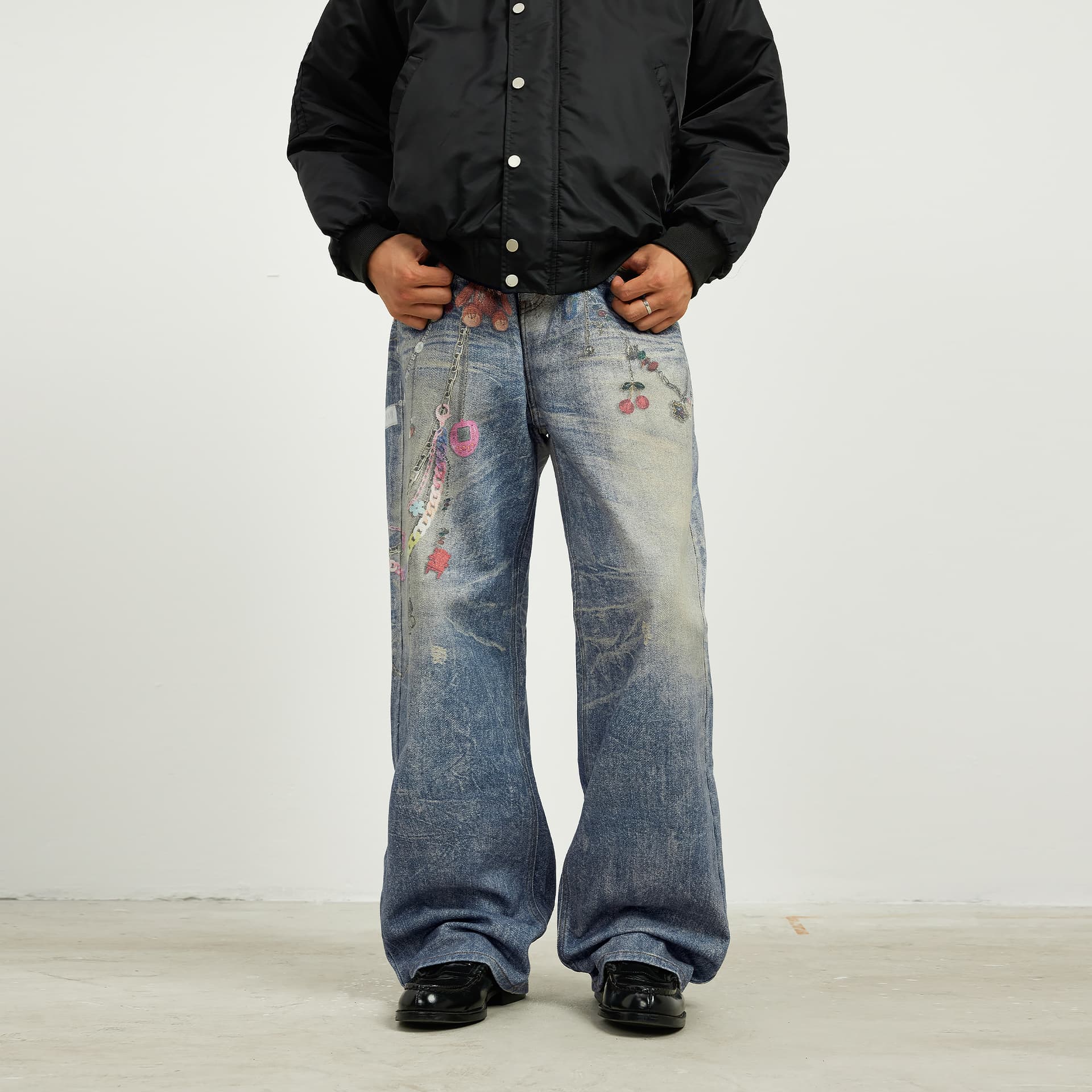Штаны XINYINSU Blue Unisex Jeans XINYINSU Синий Унисекс Джинсы - изображение 4