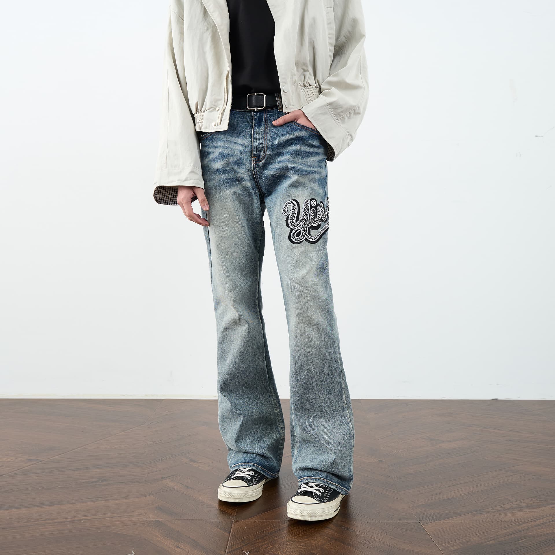 Штаны XINYINSU Blue Unisex Jeans XINYINSU Синий Унисекс Джинсы - изображение 3