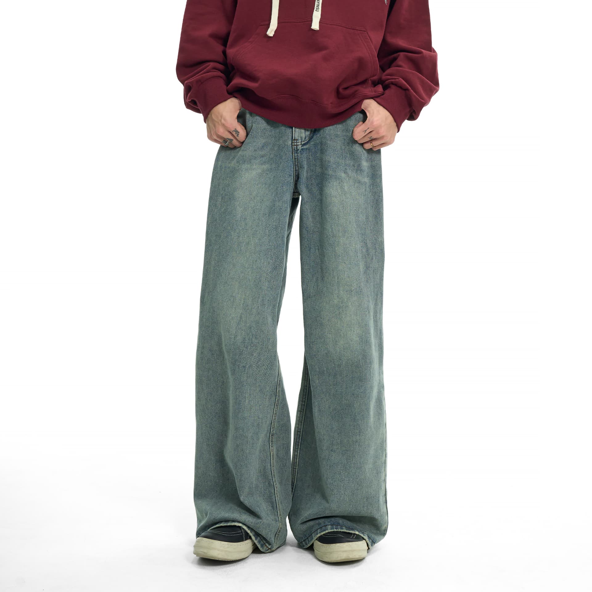 Штаны XINYINSU Blue Unisex Jeans XINYINSU Синий Унисекс Джинсы - изображение 4