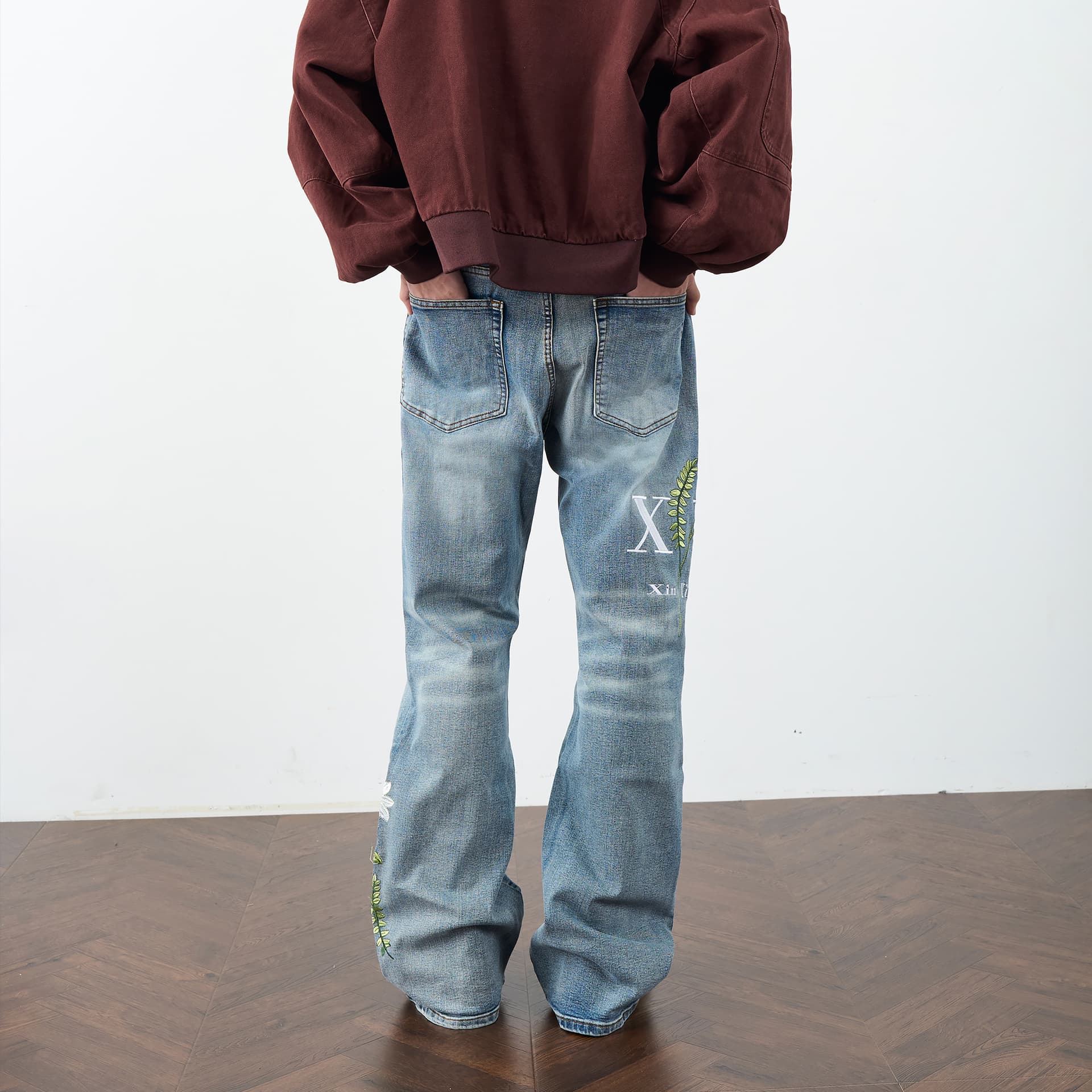 Штаны XINYINSU 25FW Джинсы Унисекс Парный - изображение 5