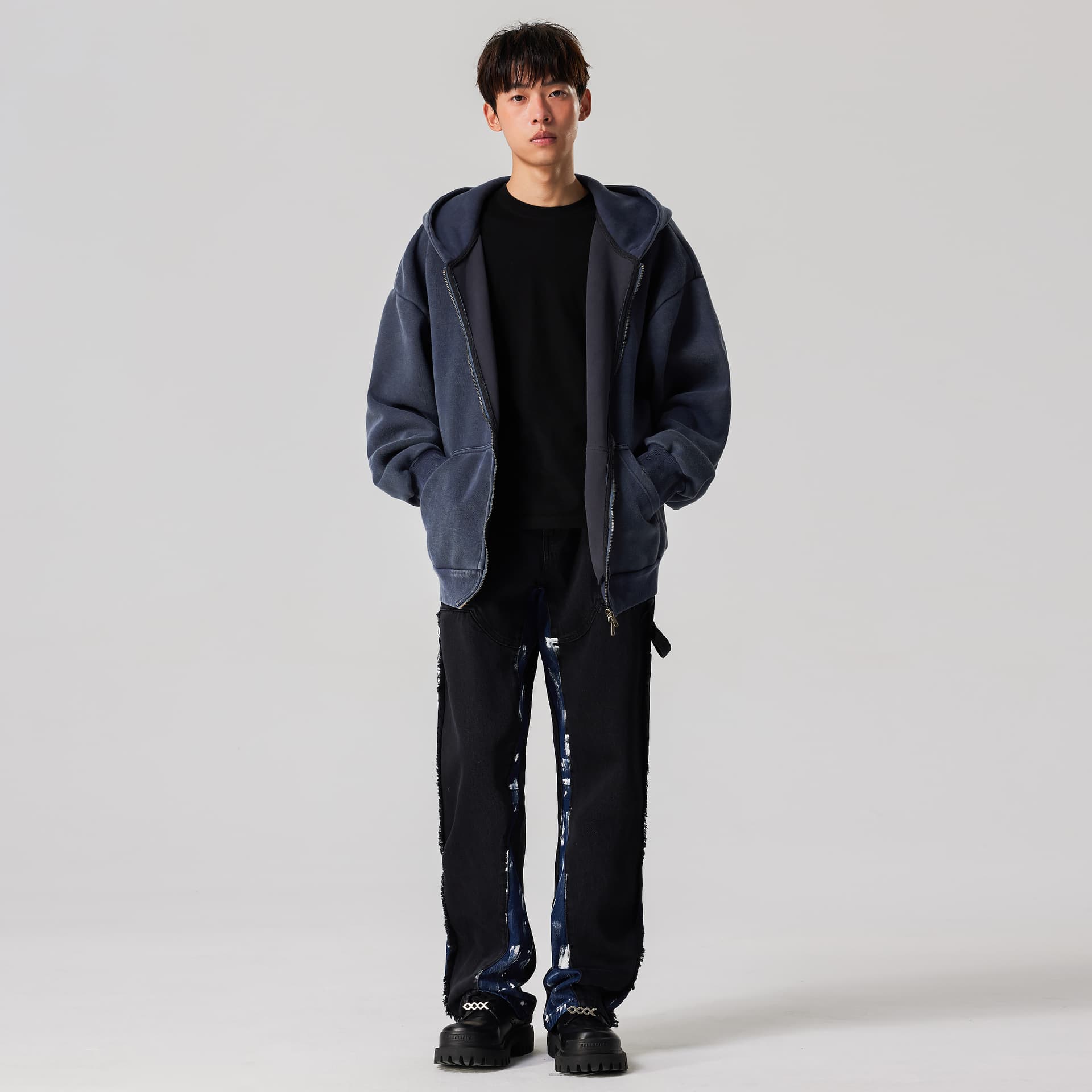 Штаны XINYINSU FW24 Джинсы Унисекс Черные - изображение 6