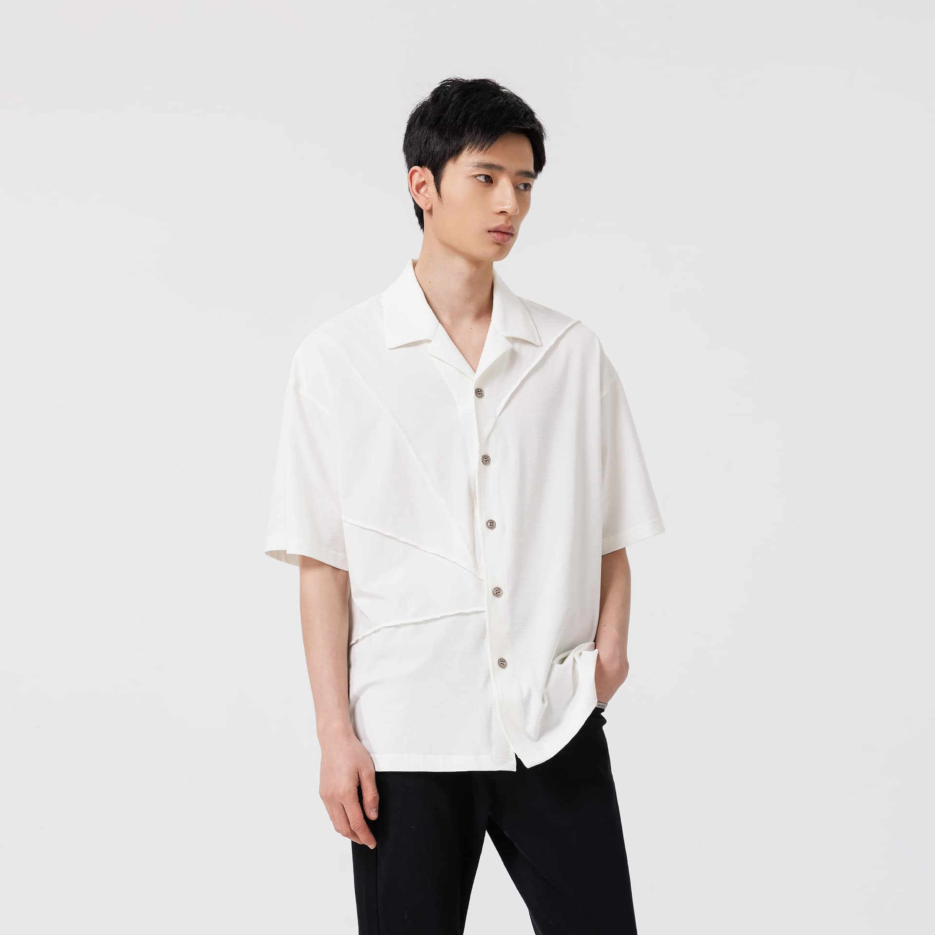 Рубашка XINYINSU 25SS Рубашка Унисекс Белая - изображение 4
