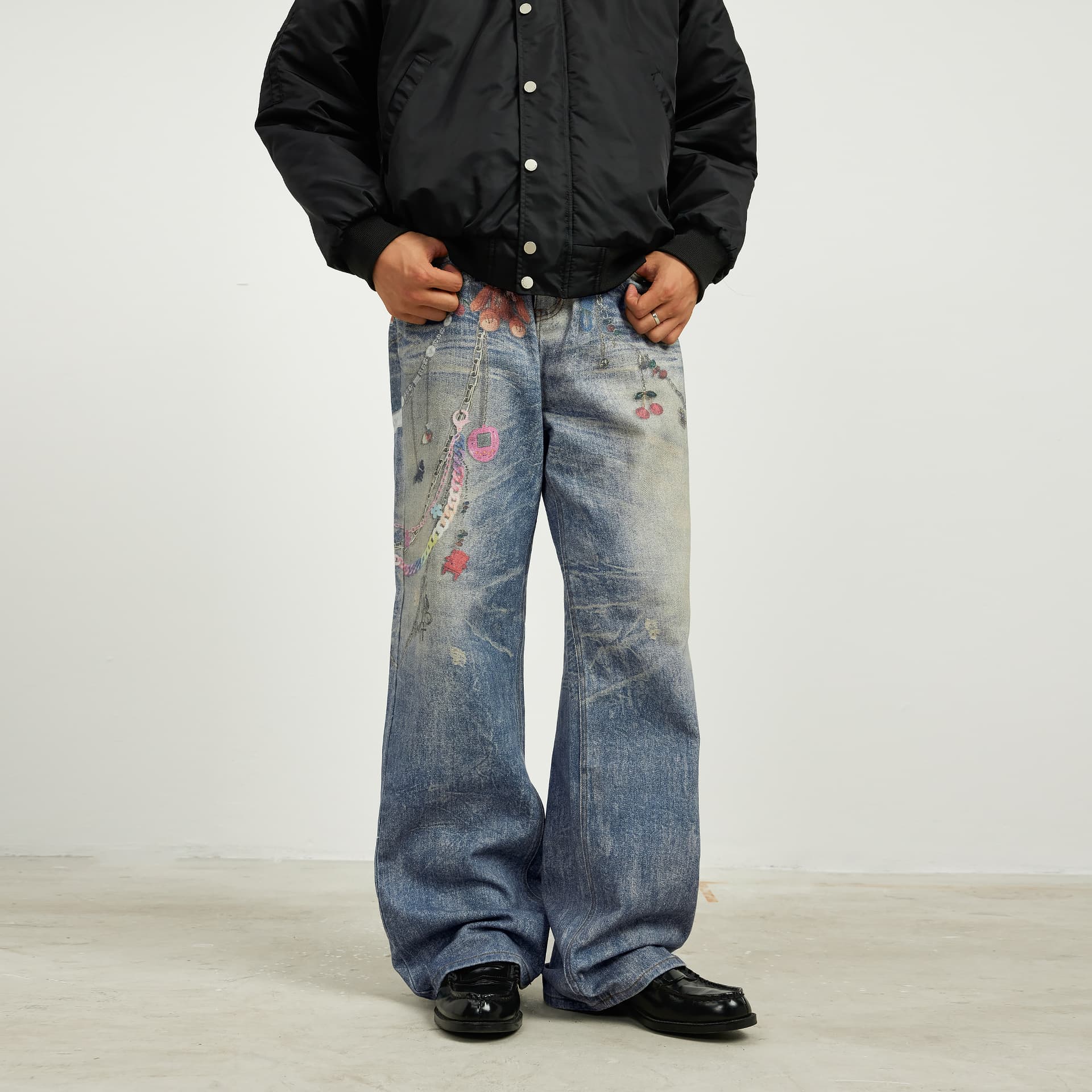 Штаны XINYINSU Blue Unisex Jeans XINYINSU Синий Унисекс Джинсы - изображение 3