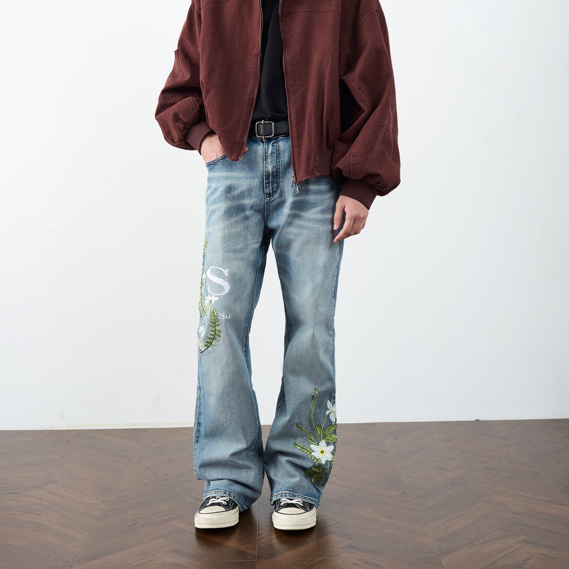 Штаны XINYINSU 25FW Джинсы Унисекс Парный - изображение 3