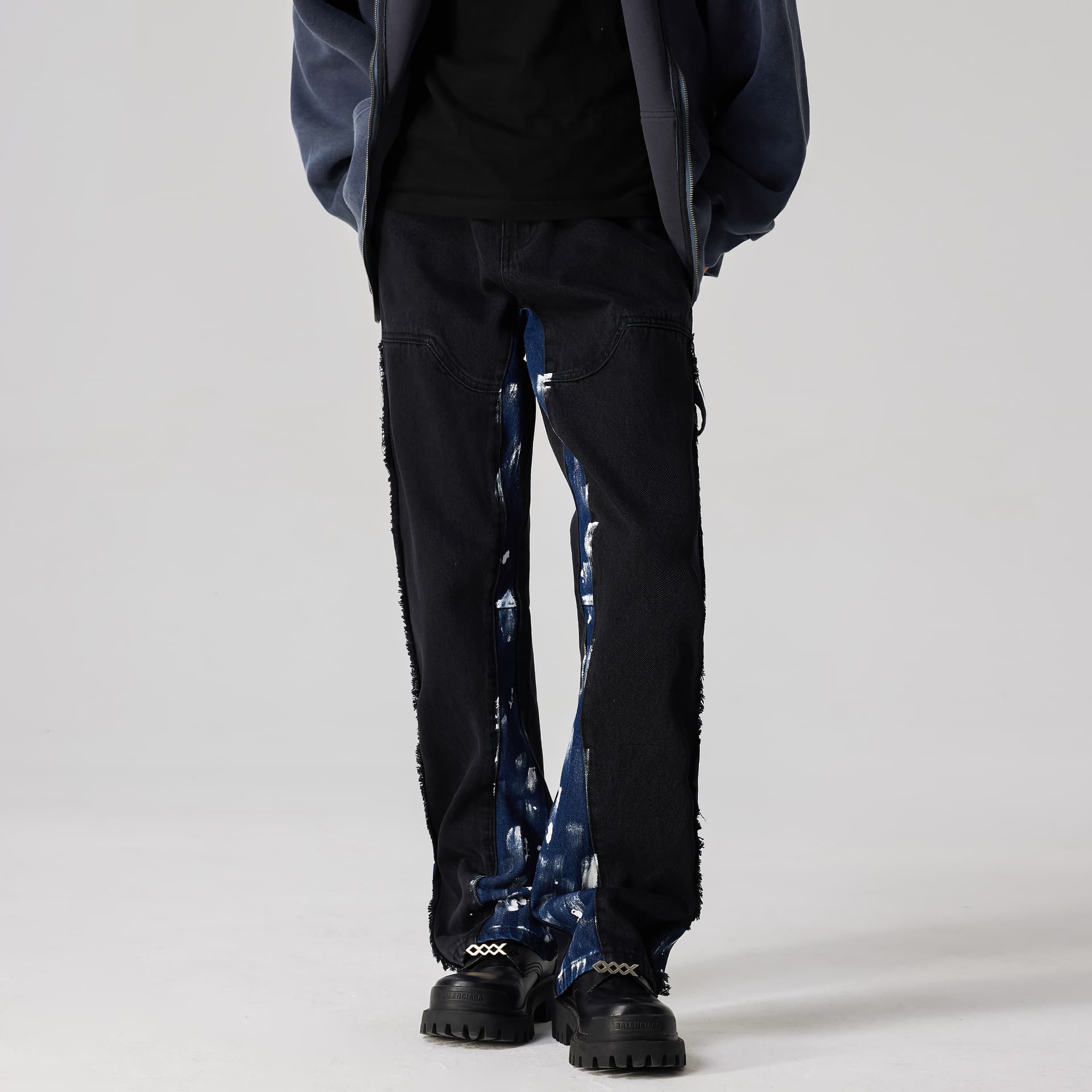 Штаны XINYINSU FW24 Джинсы Унисекс Черные - изображение 3