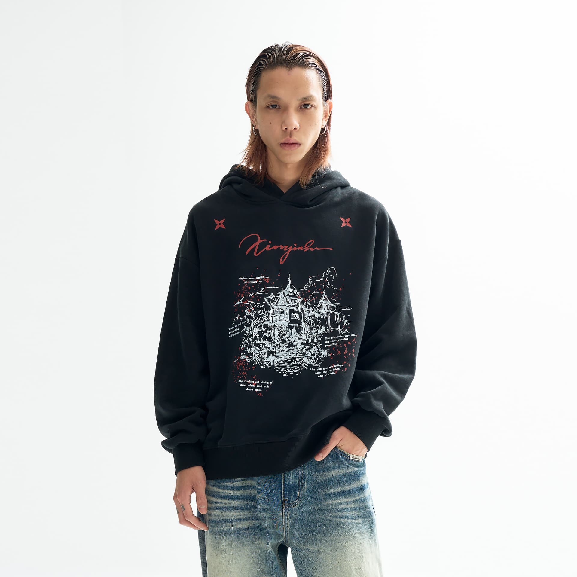 Худи XINYINSU 25FW Толстовка Унисекс - изображение 4