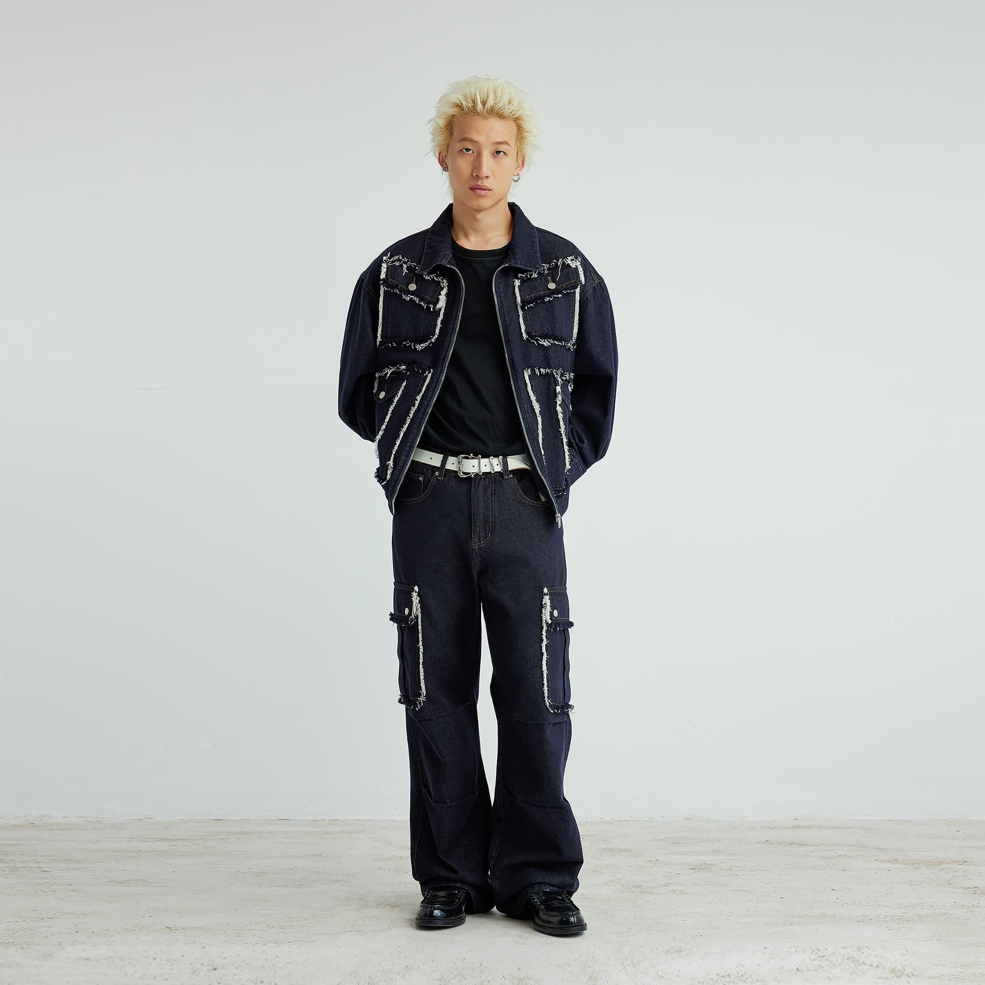 Штаны XINYINSU 25FW Джинсы Унисекс Парный - изображение 7