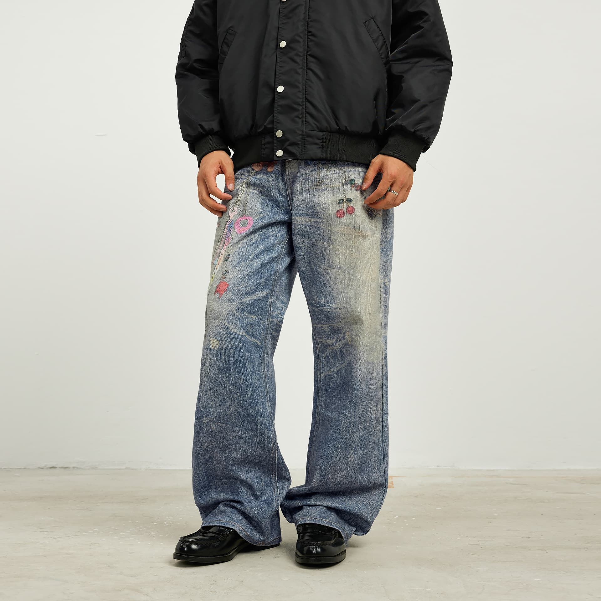 Штаны XINYINSU Blue Unisex Jeans XINYINSU Синий Унисекс Джинсы - изображение 5