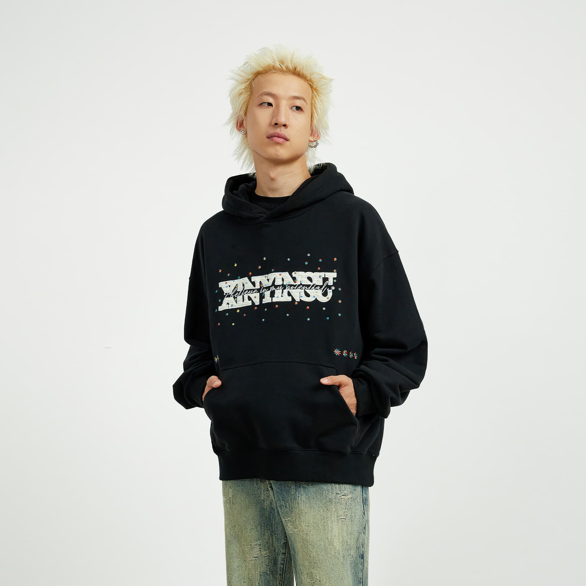 Худи XINYINSU 25FW Толстовка Унисекс - изображение 4