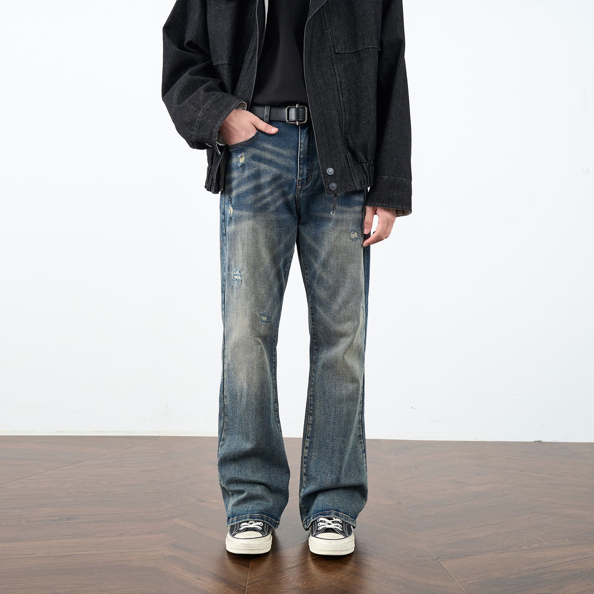 Штаны XINYINSU Blue Unisex Jeans XINYINSU Синий Унисекс Джинсы - изображение 4
