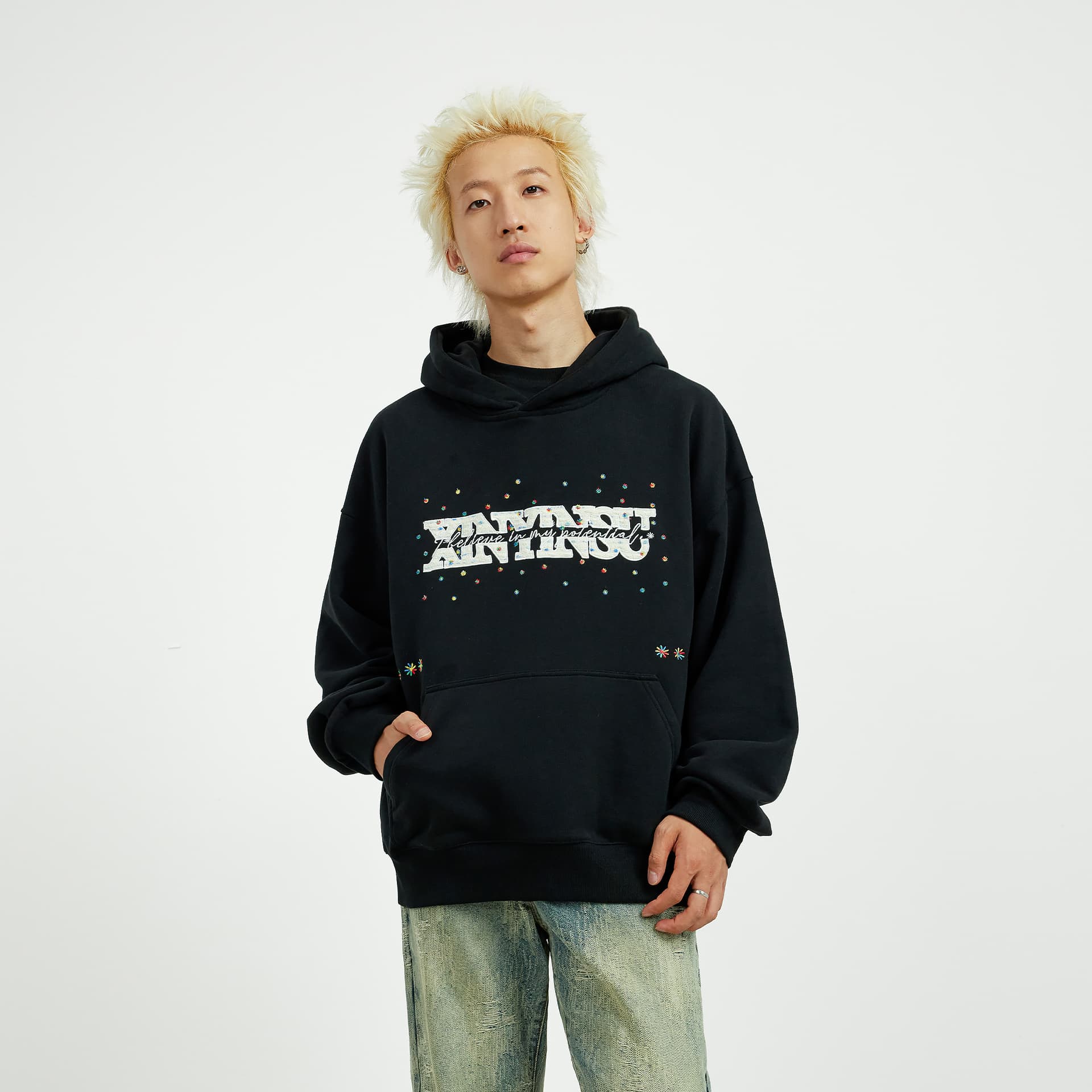 Худи XINYINSU 25FW Толстовка Унисекс - изображение 5