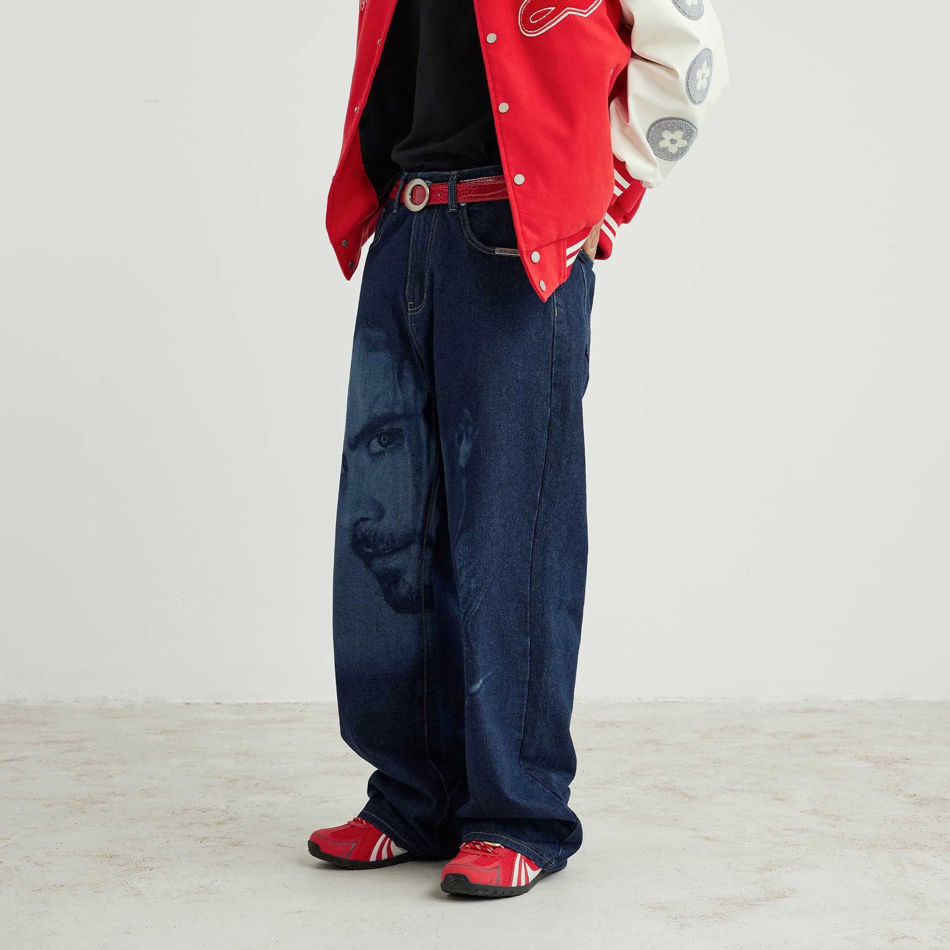 Штаны XINYINSU 25FW Джинсы Унисекс Парный - изображение 7