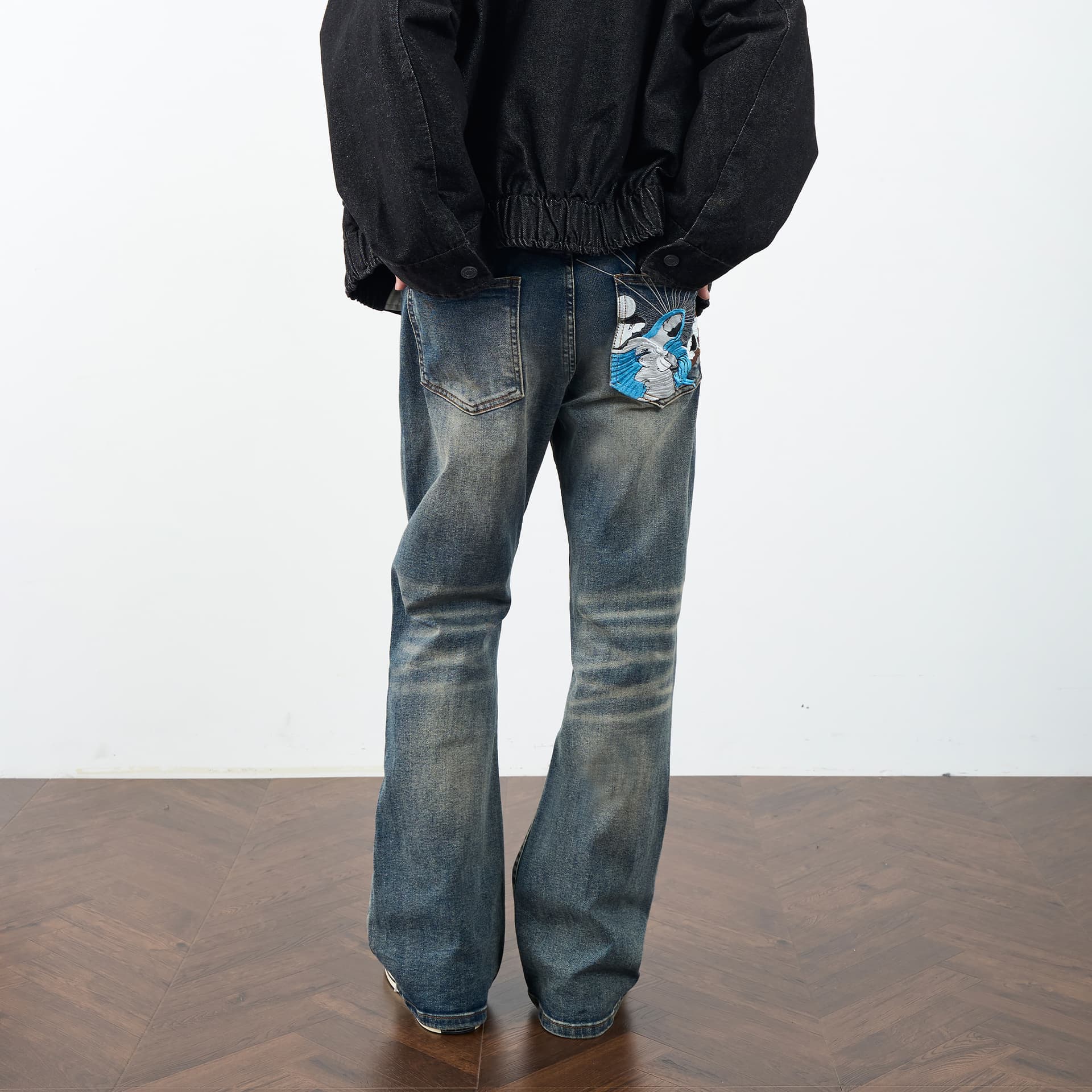 Штаны XINYINSU Blue Unisex Jeans XINYINSU Синий Унисекс Джинсы - изображение 5