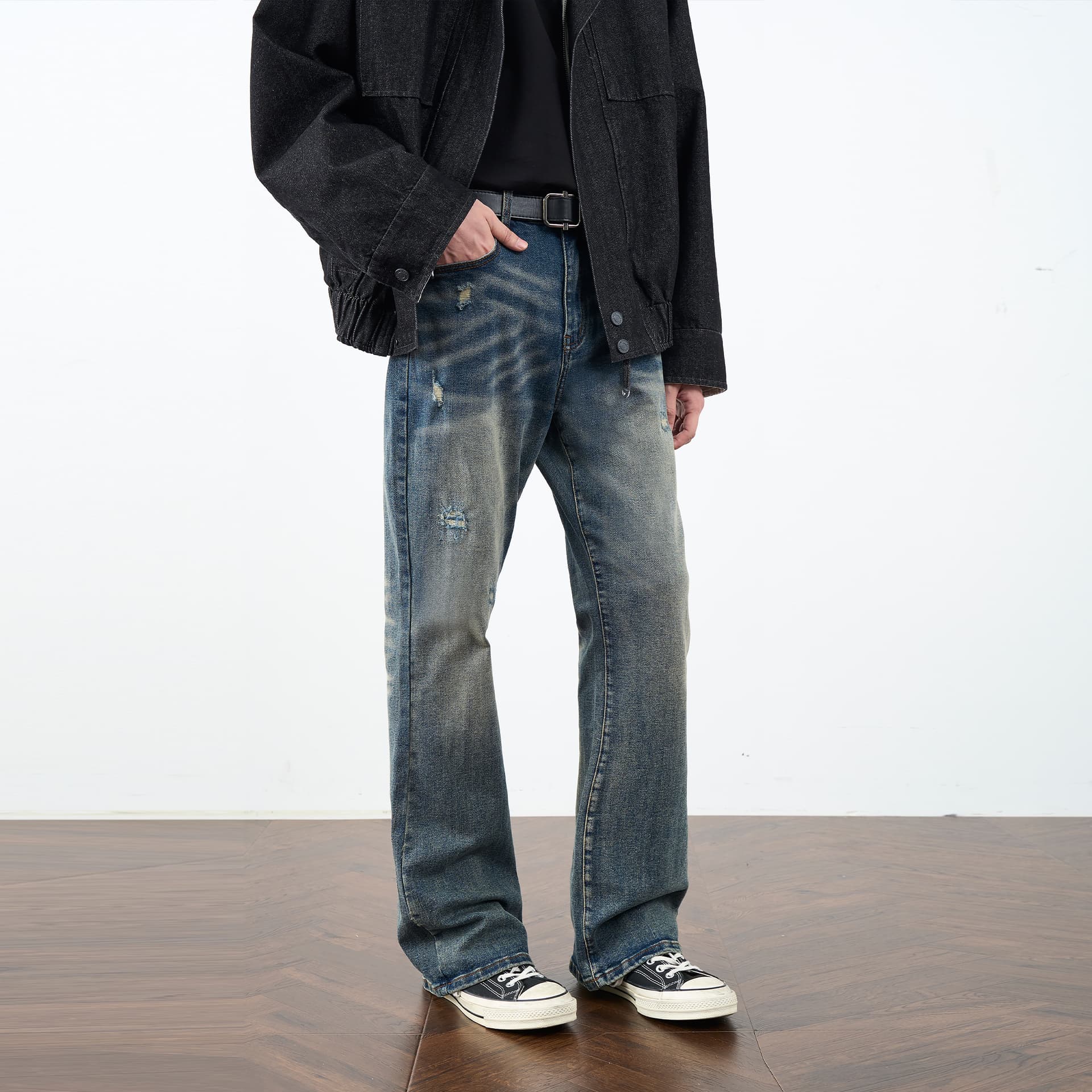 Штаны XINYINSU Blue Unisex Jeans XINYINSU Синий Унисекс Джинсы - изображение 3