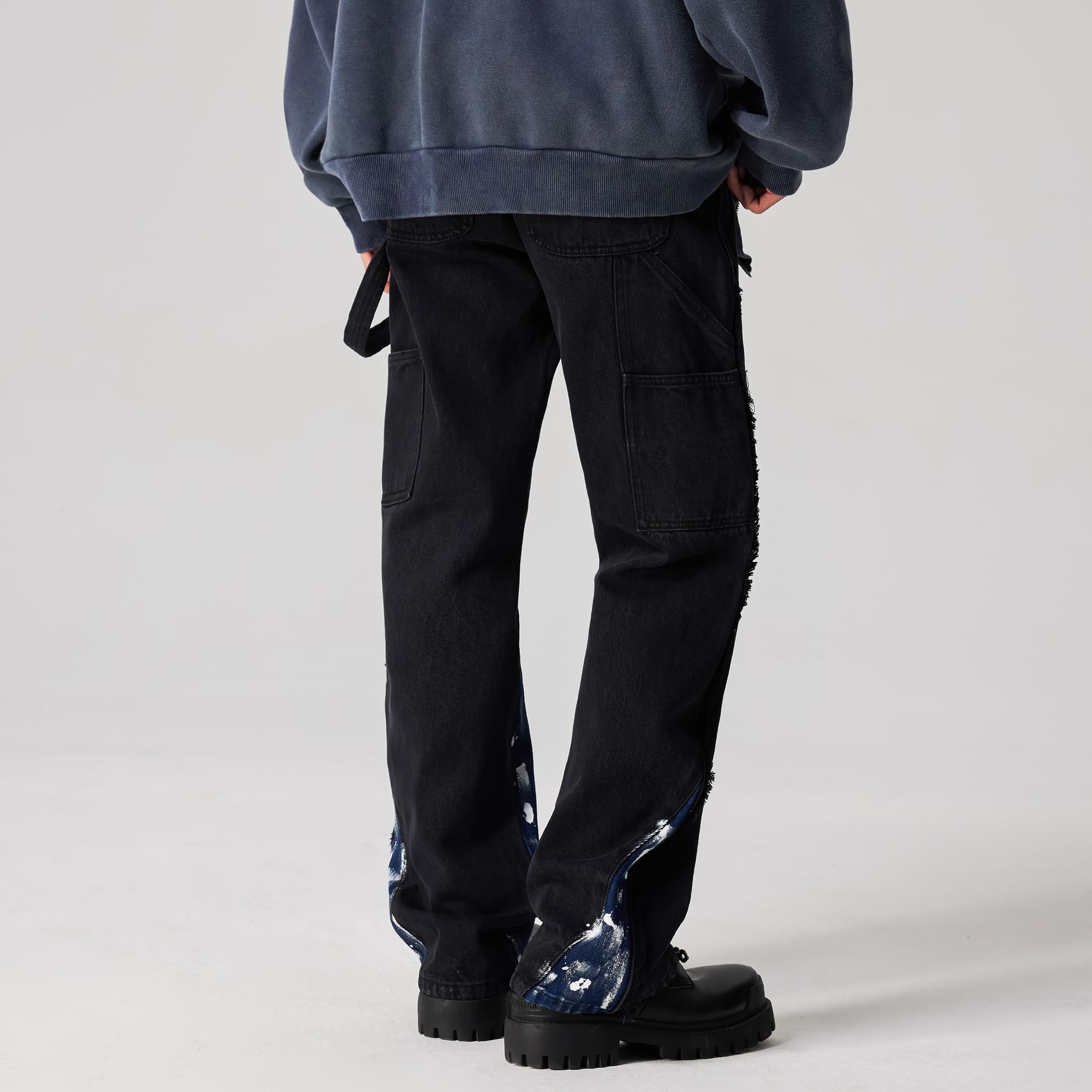 Штаны XINYINSU FW24 Джинсы Унисекс Черные - изображение 5