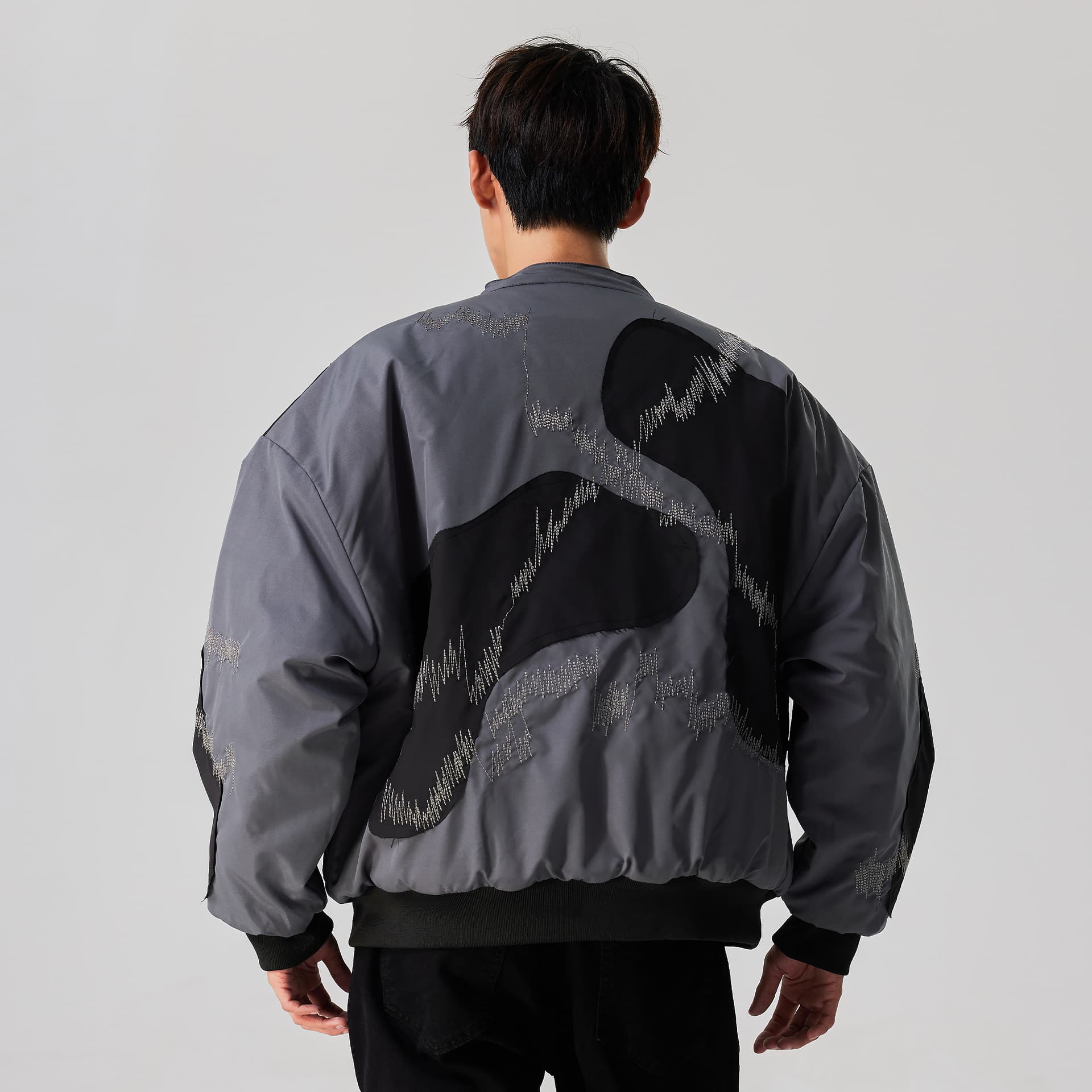 Зимняя куртка пуховик XINYINSU Утолщенный хлопковый пуховик унисекс серый - изображение 5