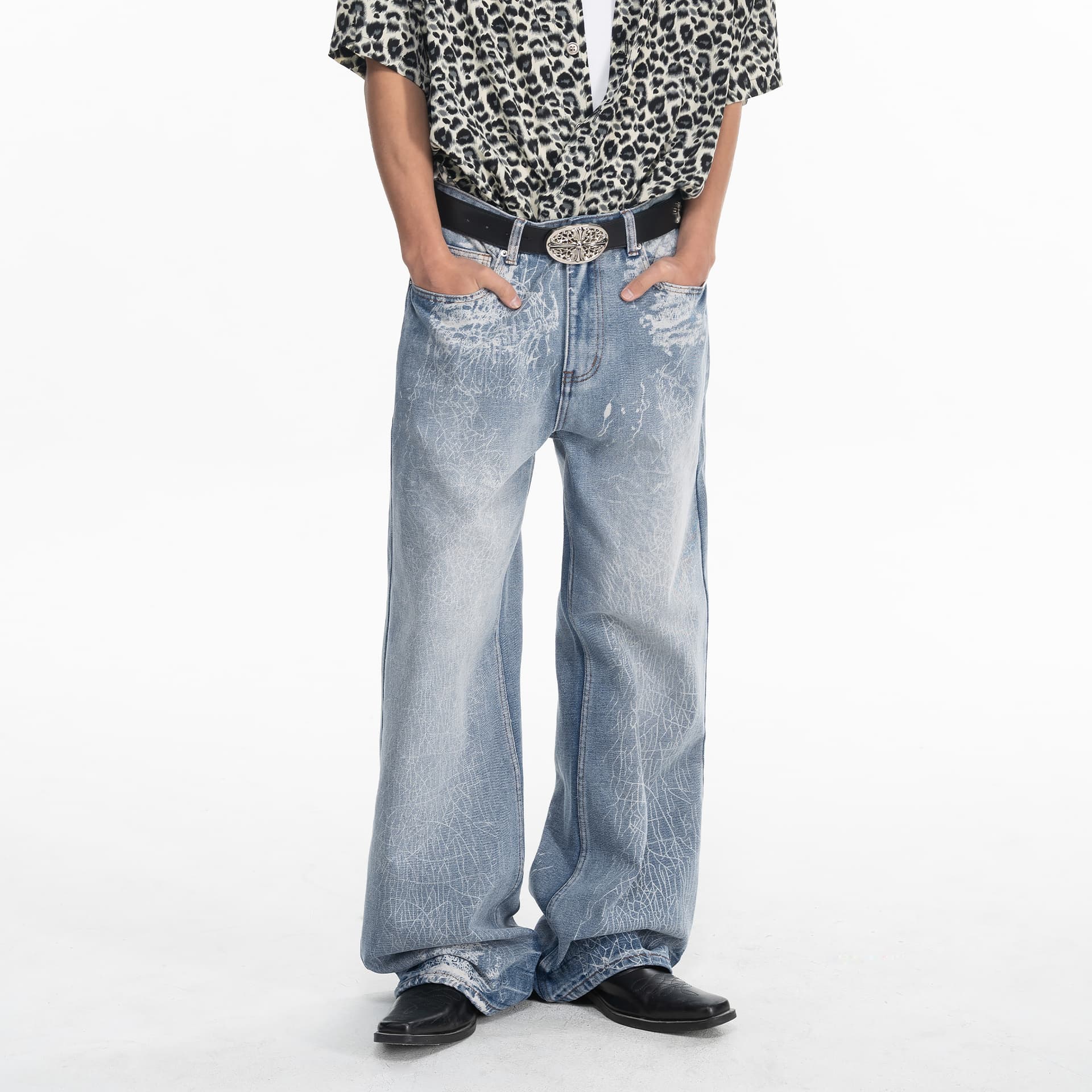 Штаны XINYINSU Blue Unisex Jeans XINYINSU Синий Унисекс Джинсы - изображение 5