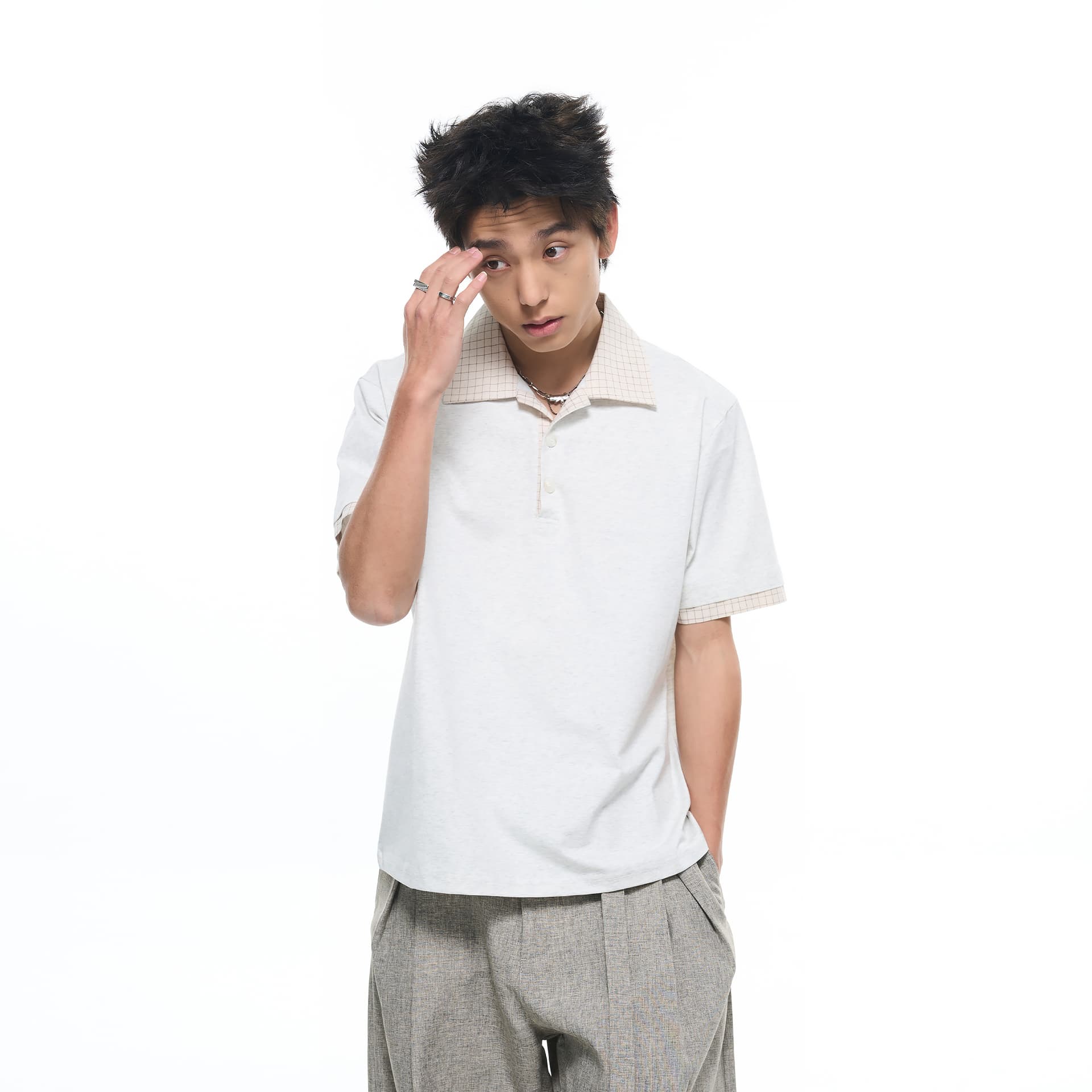 Футболка XINYINSU Вересковый серый Мужской Футболки - изображение 4
