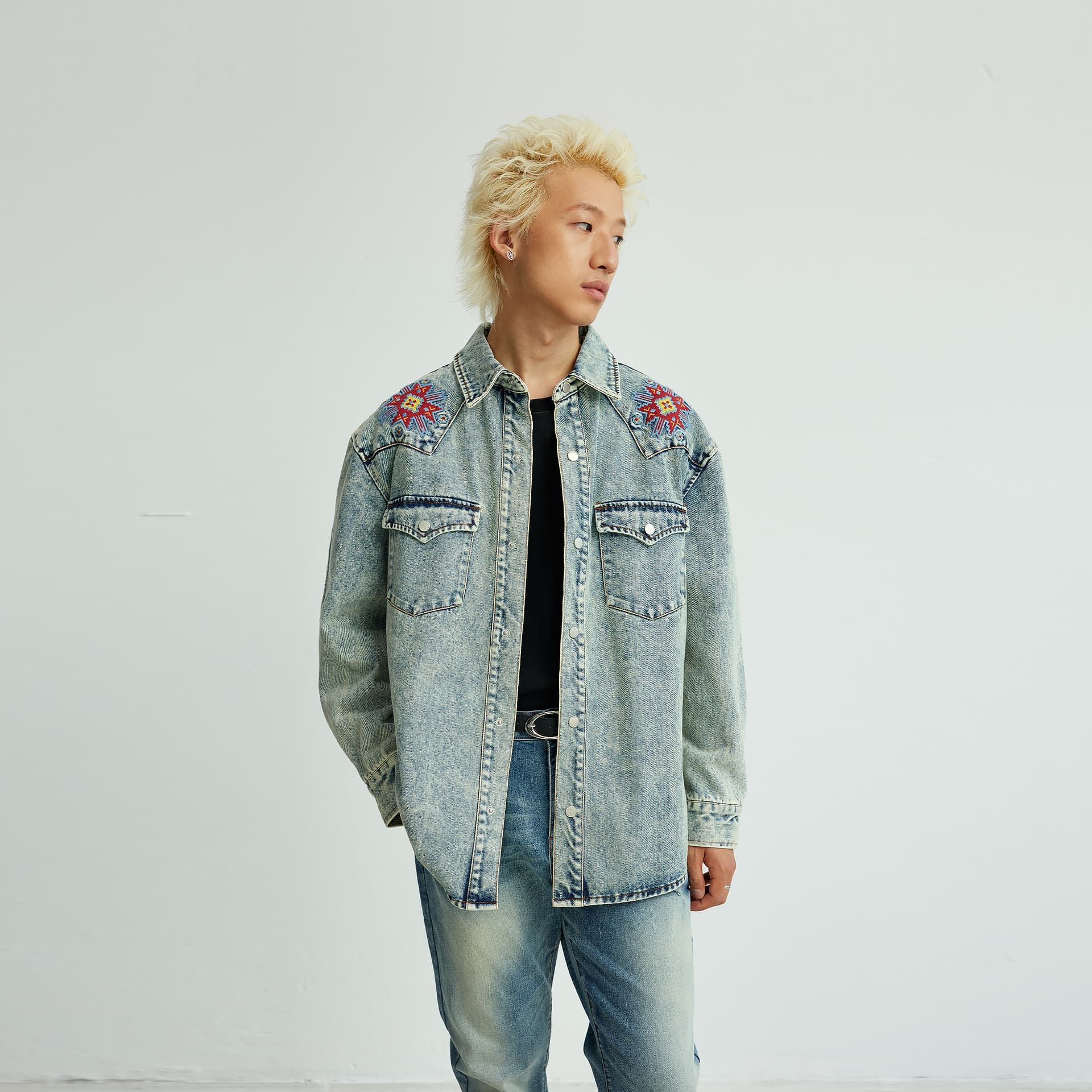 Джинсовая куртка XINYINSU FW25 Джинсовая куртка унисекс - изображение 5