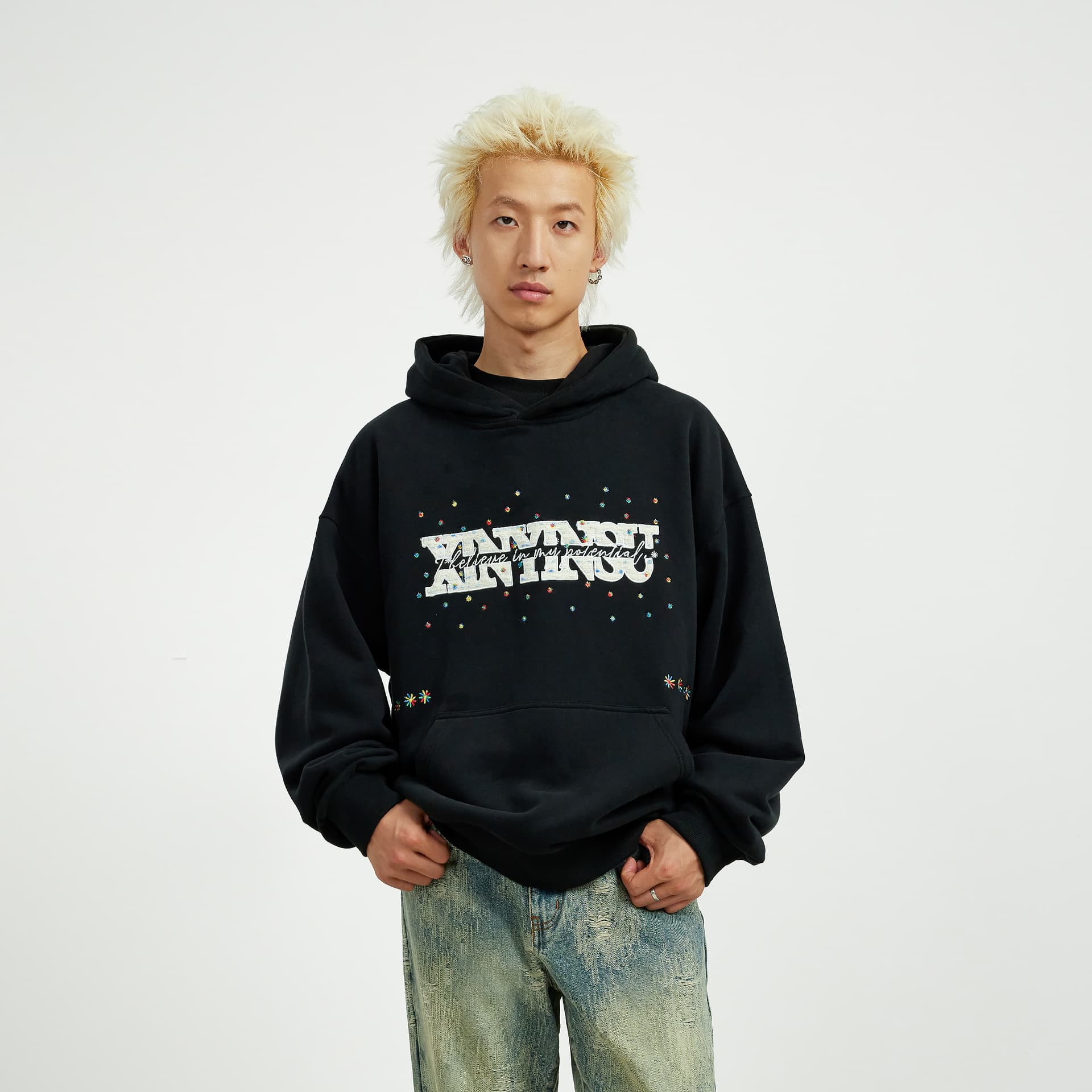 Худи XINYINSU 25FW Толстовка Унисекс - изображение 6