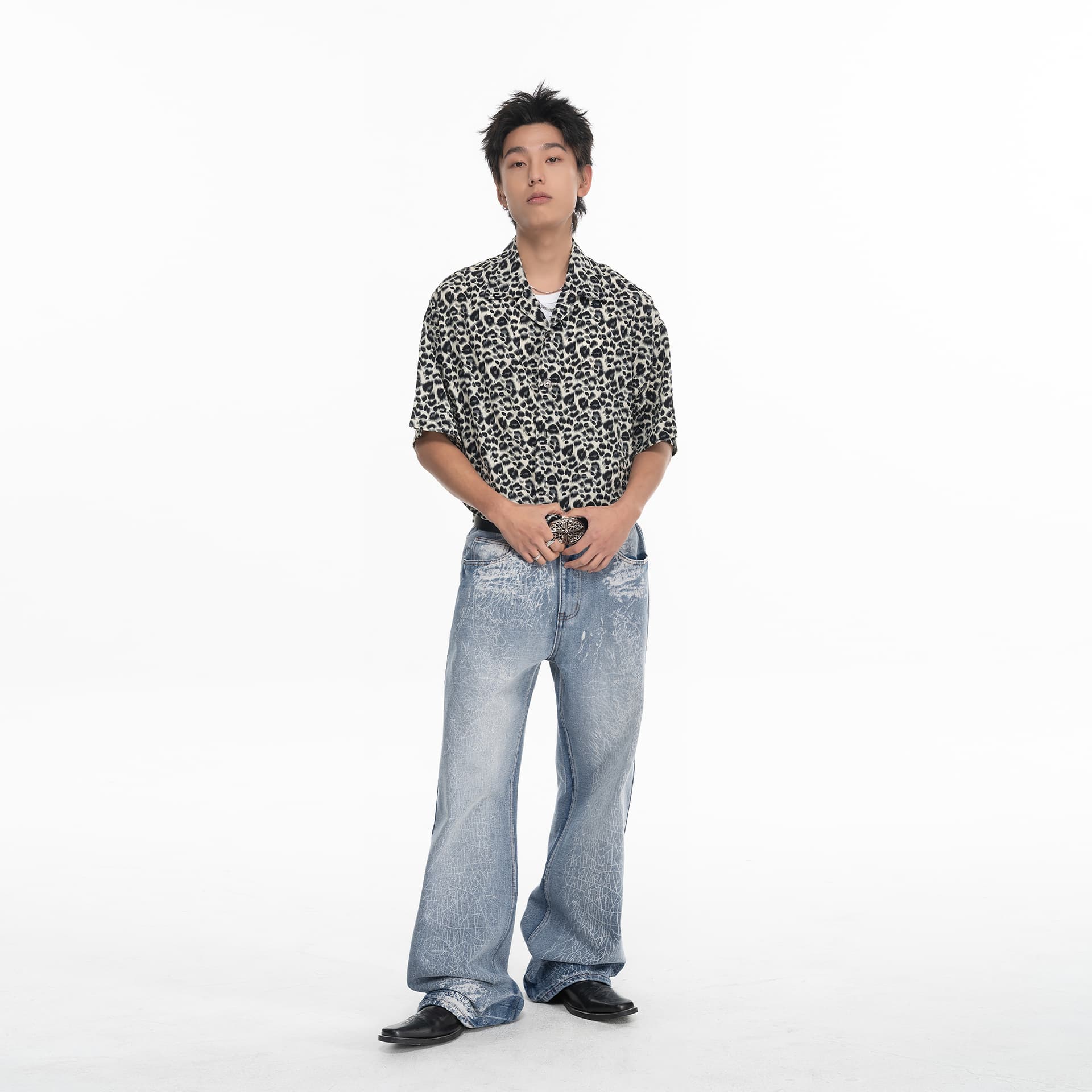 Штаны XINYINSU Blue Unisex Jeans XINYINSU Синий Унисекс Джинсы - изображение 8