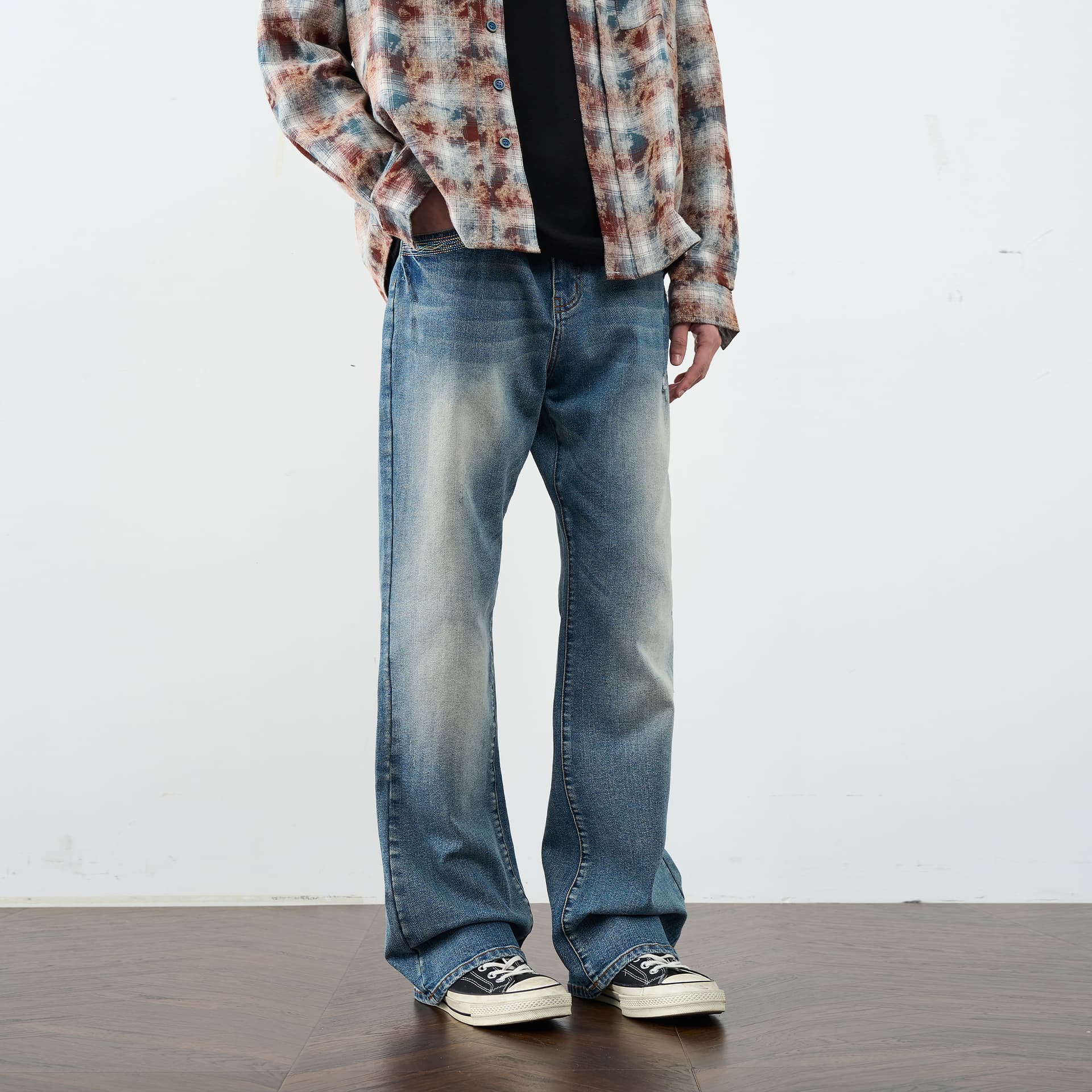 Штаны XINYINSU Blue Unisex Jeans XINYINSU Синий Унисекс Джинсы - изображение 5
