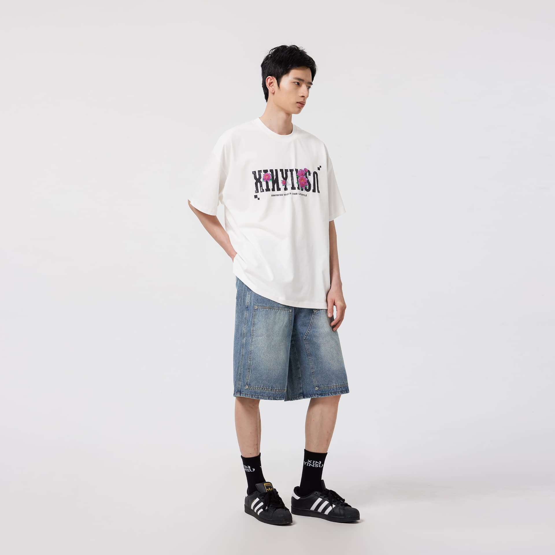 Футболка XINYINSU BLOOM X STREET T-рубашка мужская - изображение 6