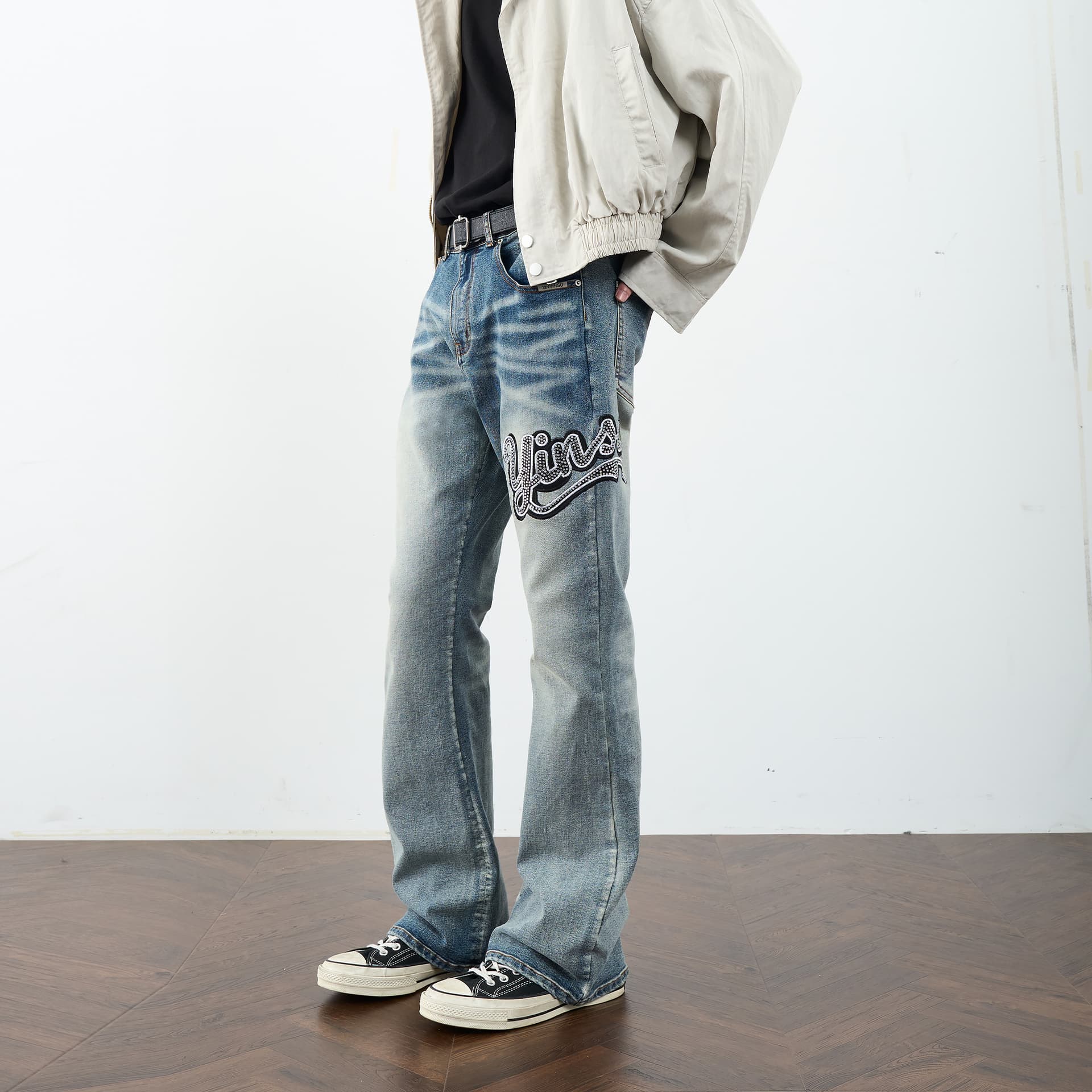 Штаны XINYINSU Blue Unisex Jeans XINYINSU Синий Унисекс Джинсы - изображение 4