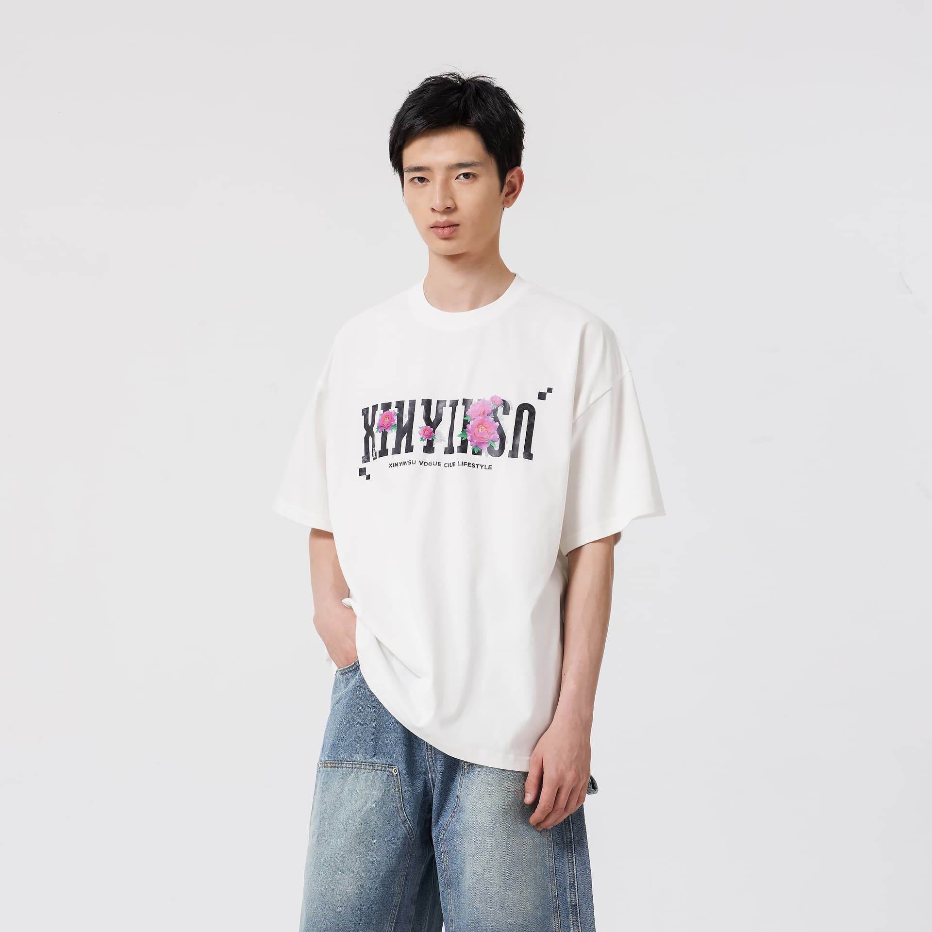 Футболка XINYINSU BLOOM X STREET T-рубашка мужская - изображение 5