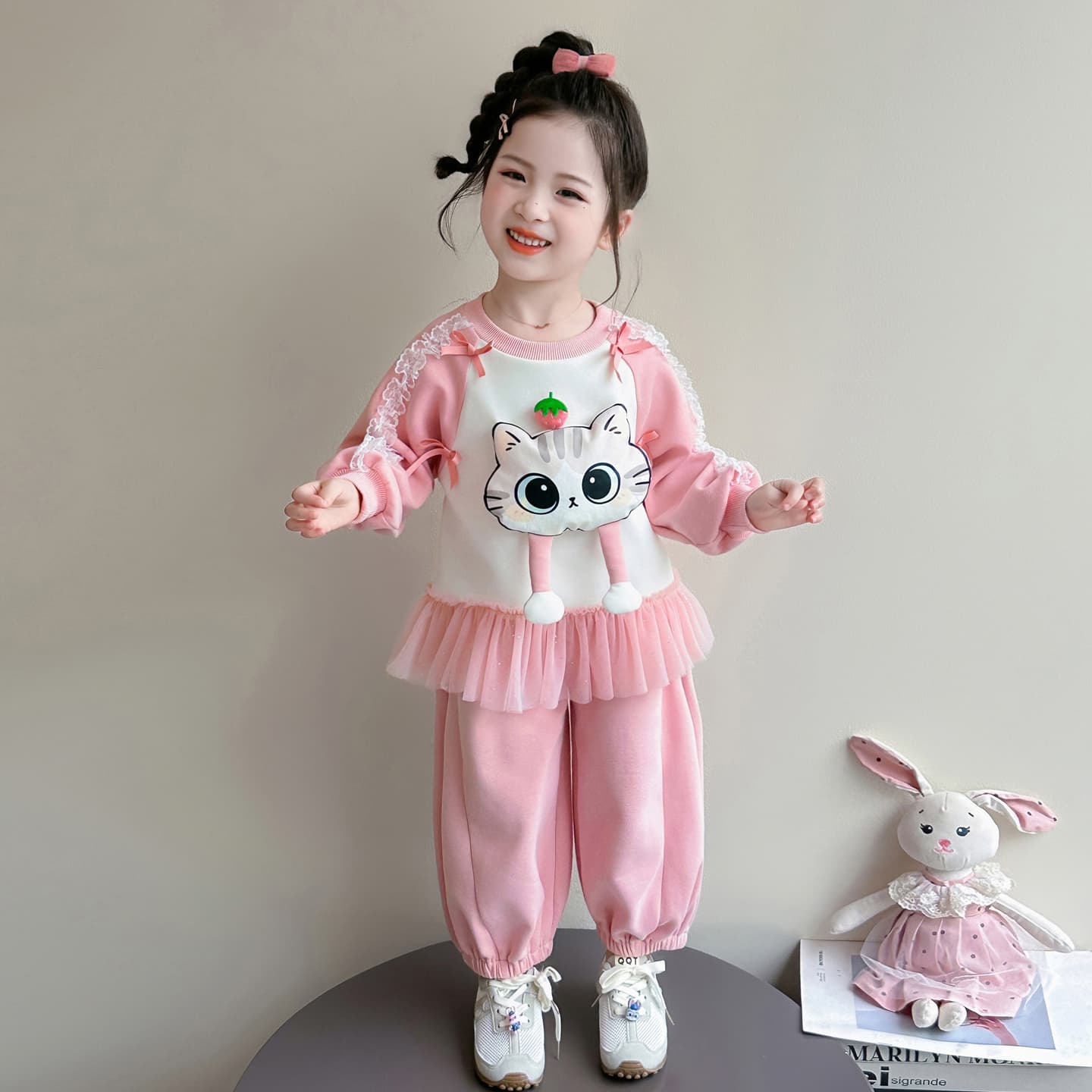 ATONGMU Розовый Kids Повседневные спортивные костюмы Наборы - изображение 2