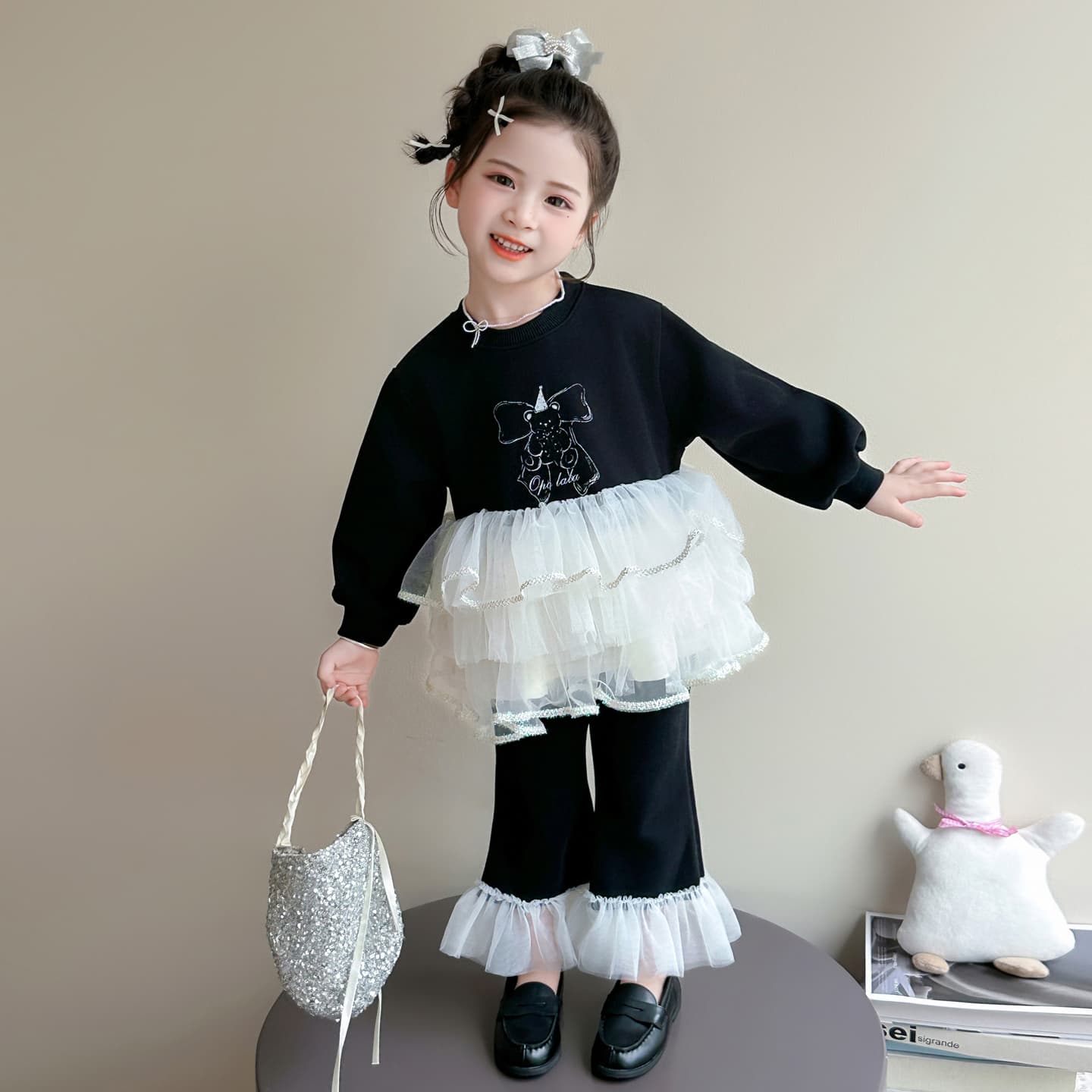 ATONGMU Черный Kids Повседневные спортивные костюмы Наборы - изображение 2