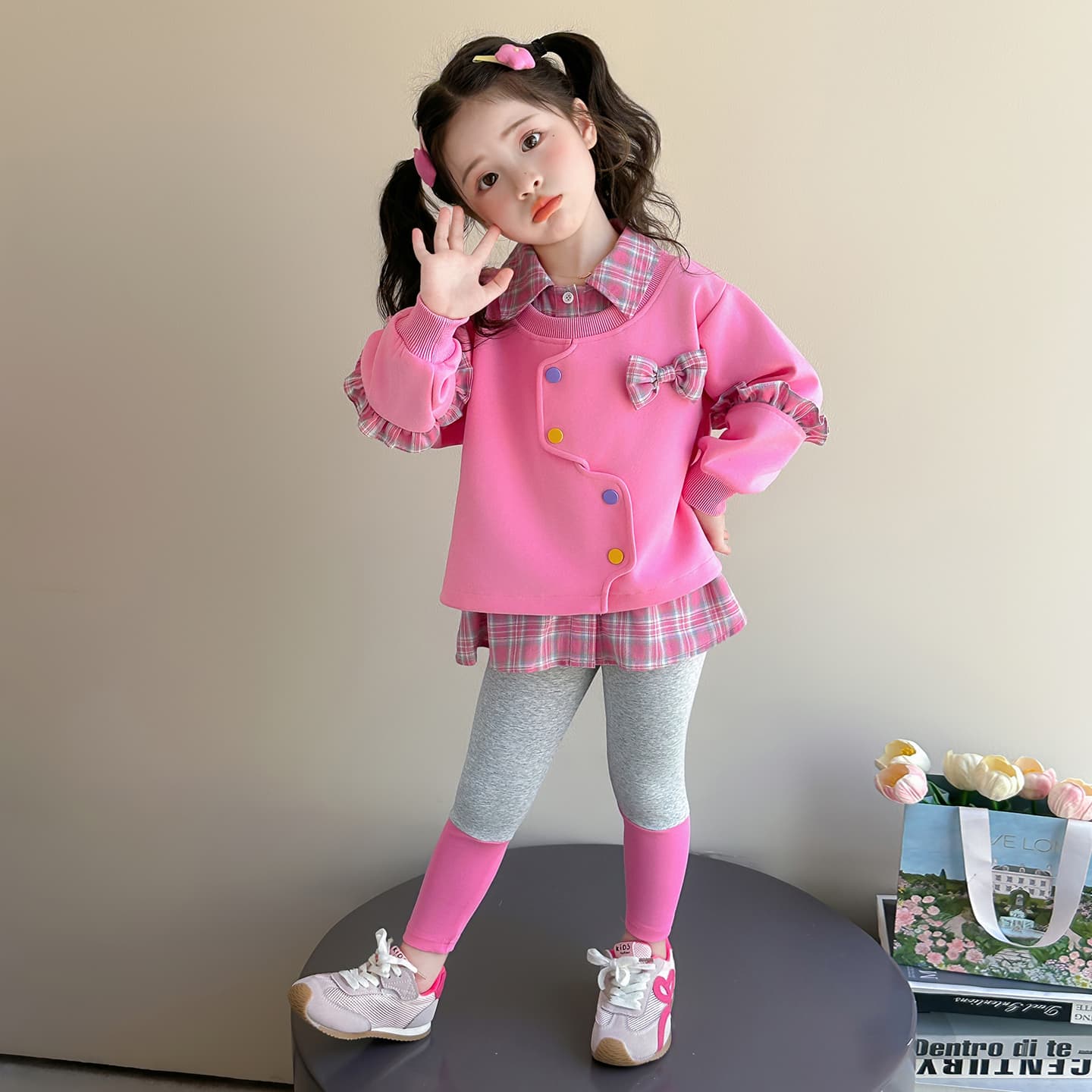ATONGMU Розовый Kids Повседневные спортивные костюмы Наборы - изображение 4