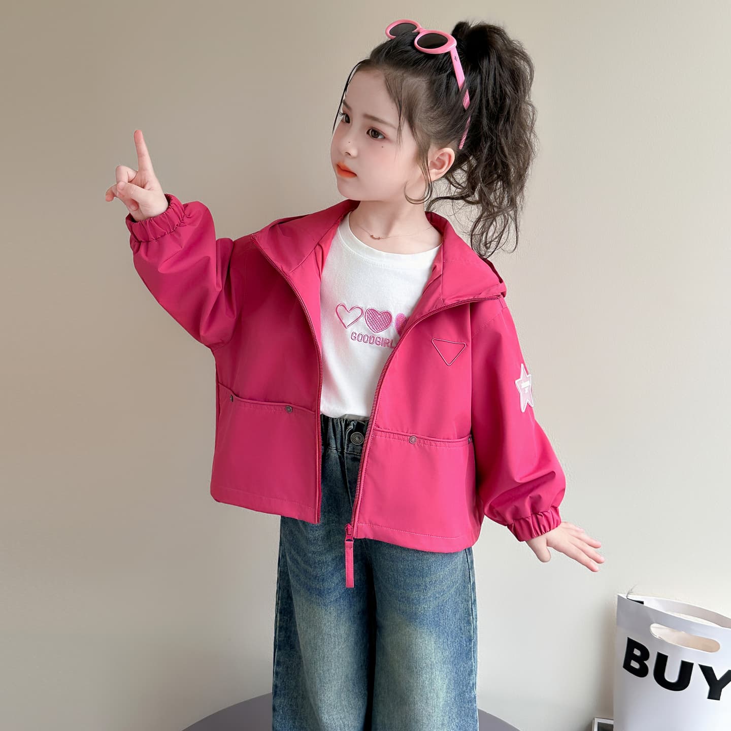 ATONGMU Розово-красный Kids Куртки - изображение 5