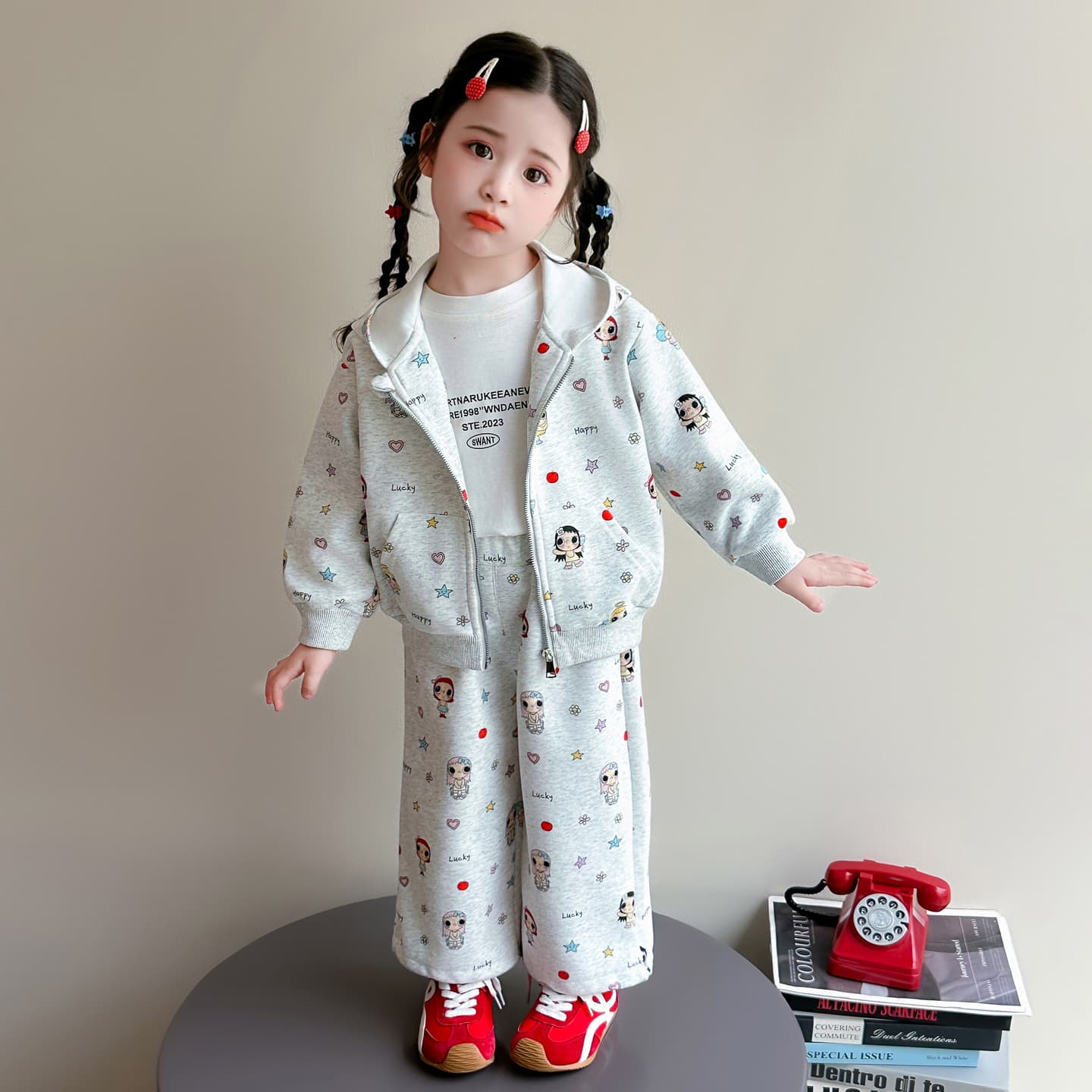 ATONGMU Светло-серый Kids Повседневные спортивные костюмы Наборы - изображение 2